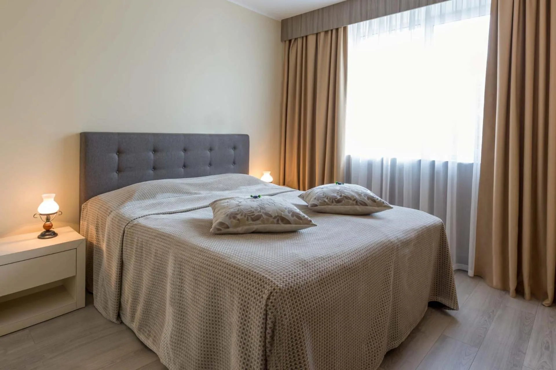 Bed in Viiking Spa Hotel