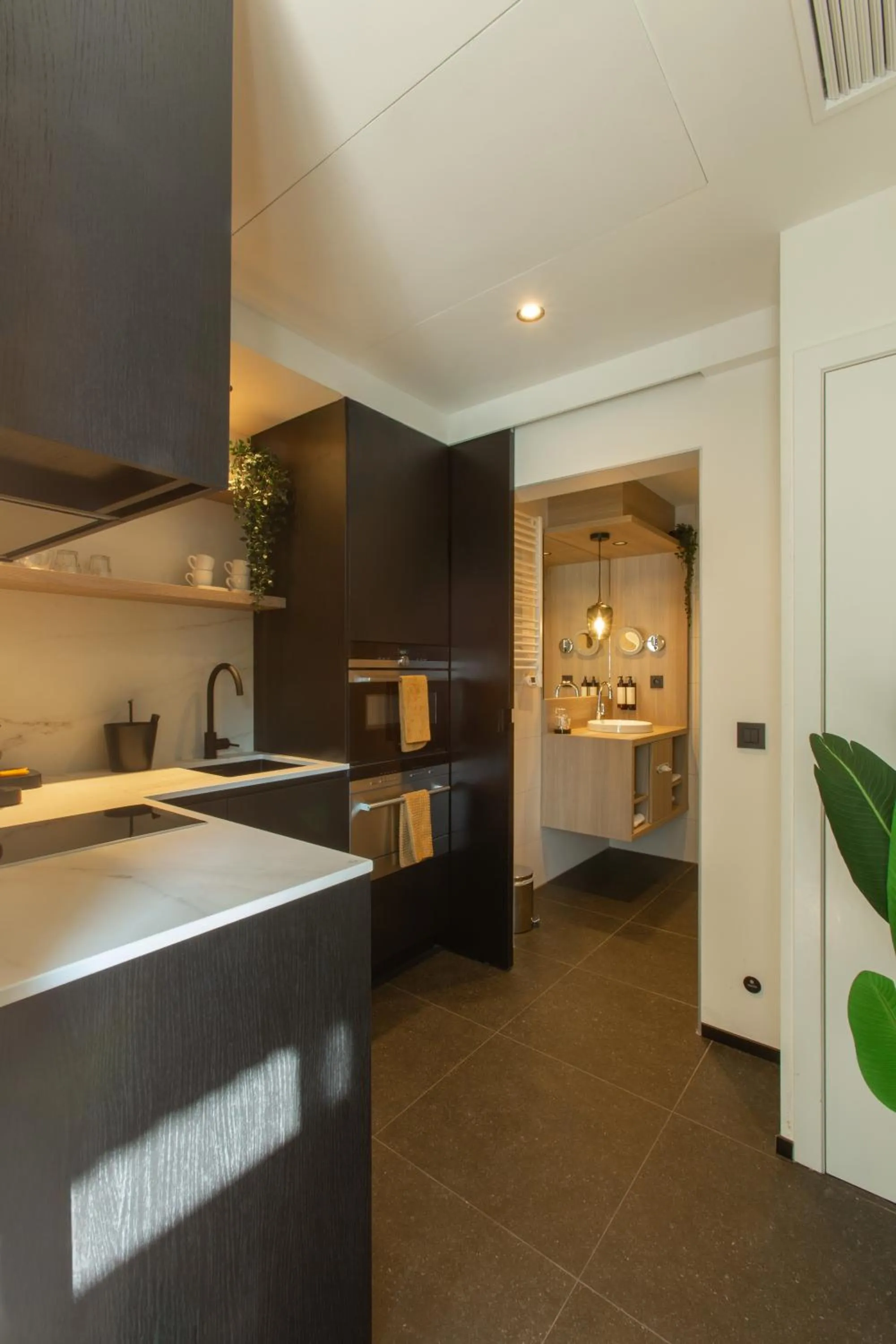 Kitchen or kitchenette in Ariane Hotel