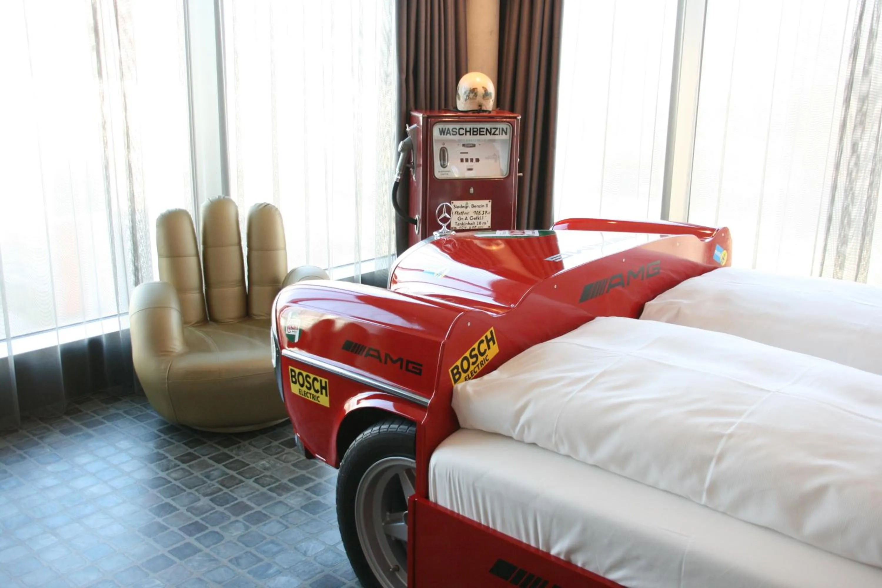 Bed in V8 HOTEL Motorworld Region Stuttgart