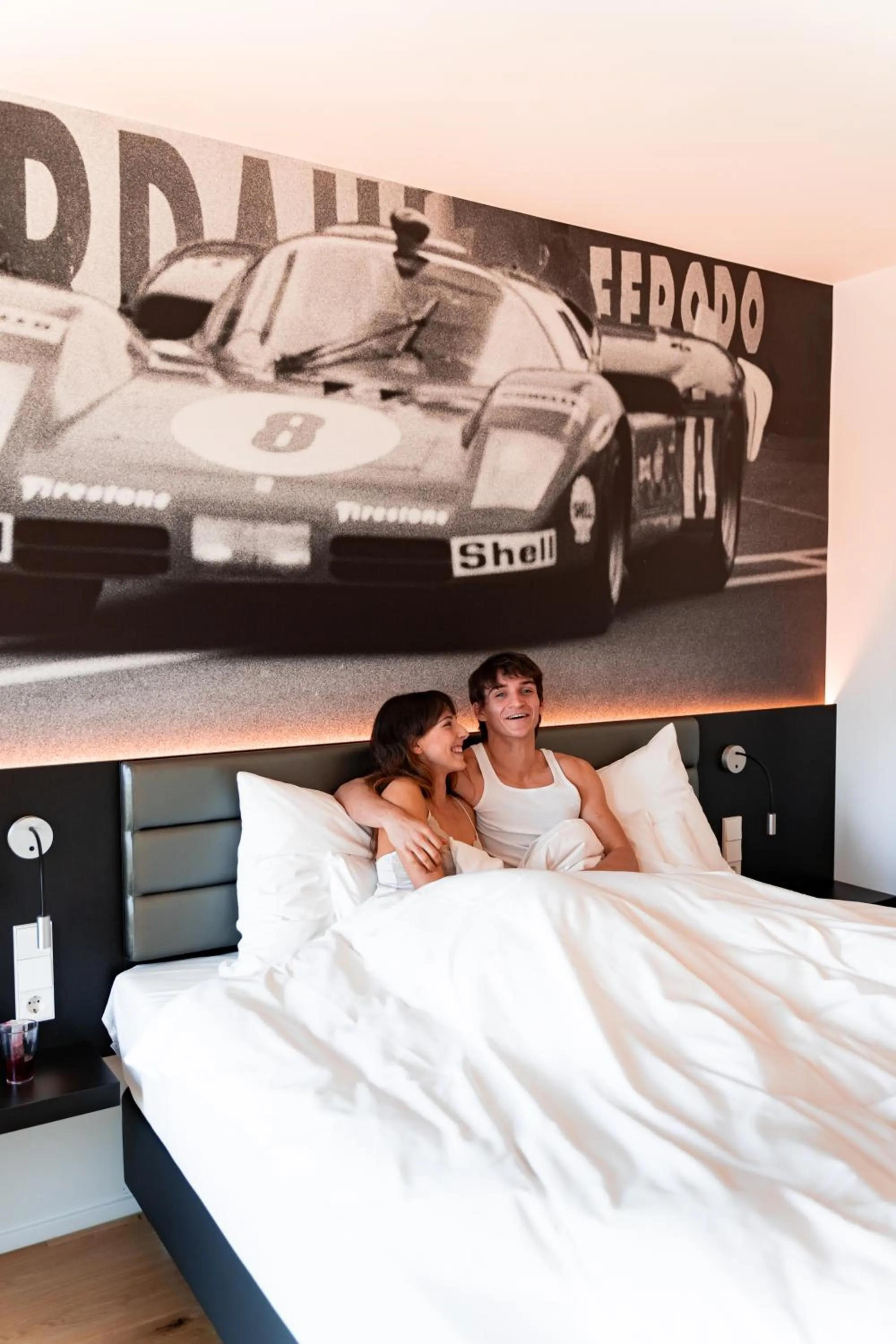 Bed in V8 HOTEL Motorworld Region Stuttgart