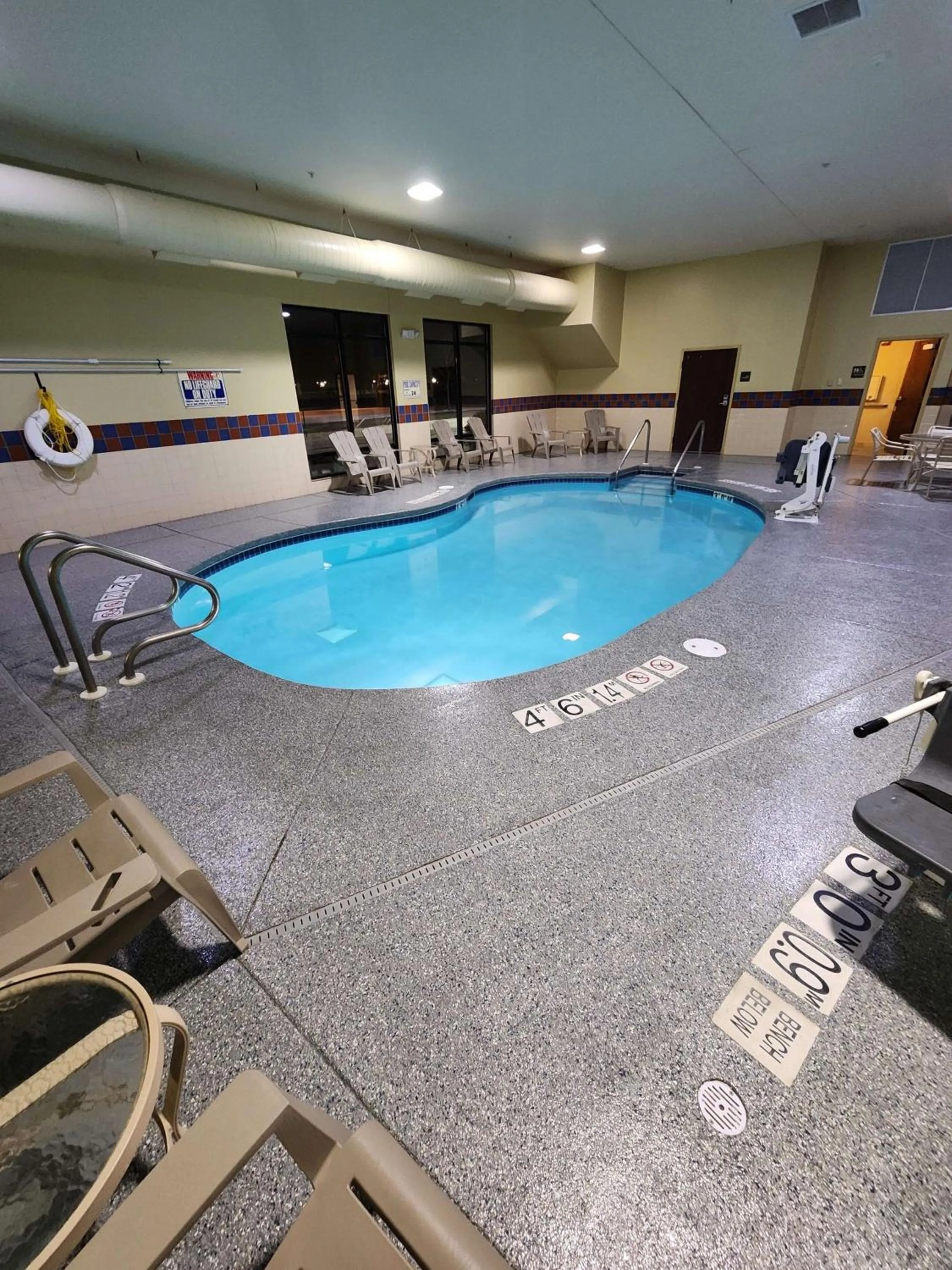 Pool view in Hampton Inn Plover-Stevens Point