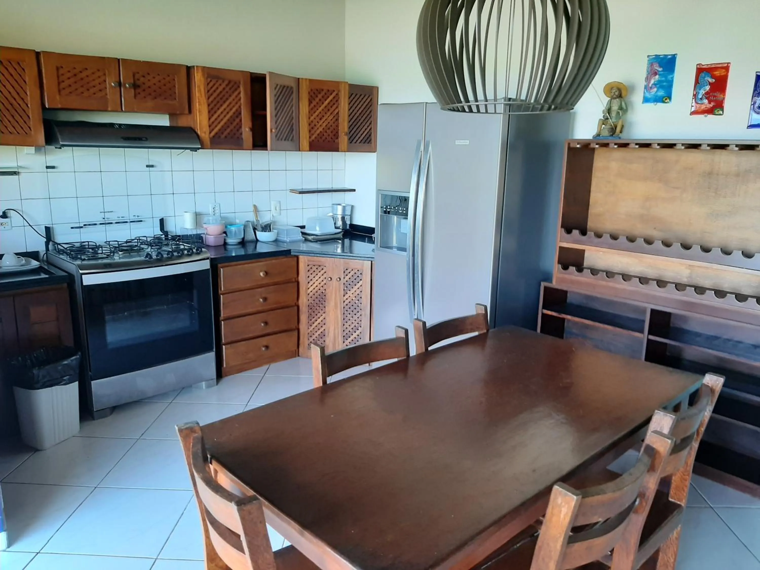 Kitchen or kitchenette in Pousada Cavalo Marinho