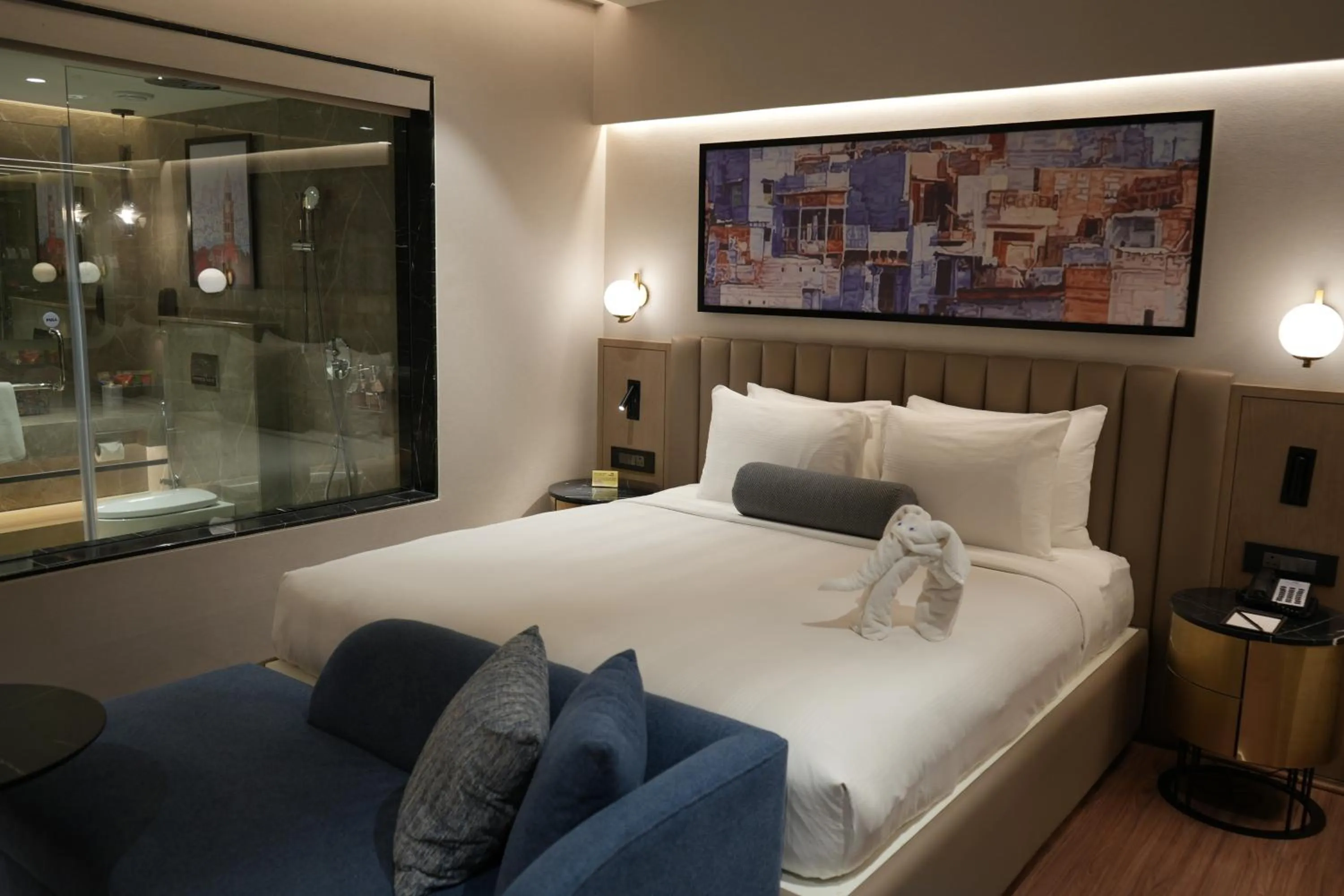 View (from property/room), Bed in Pride Premier Pune