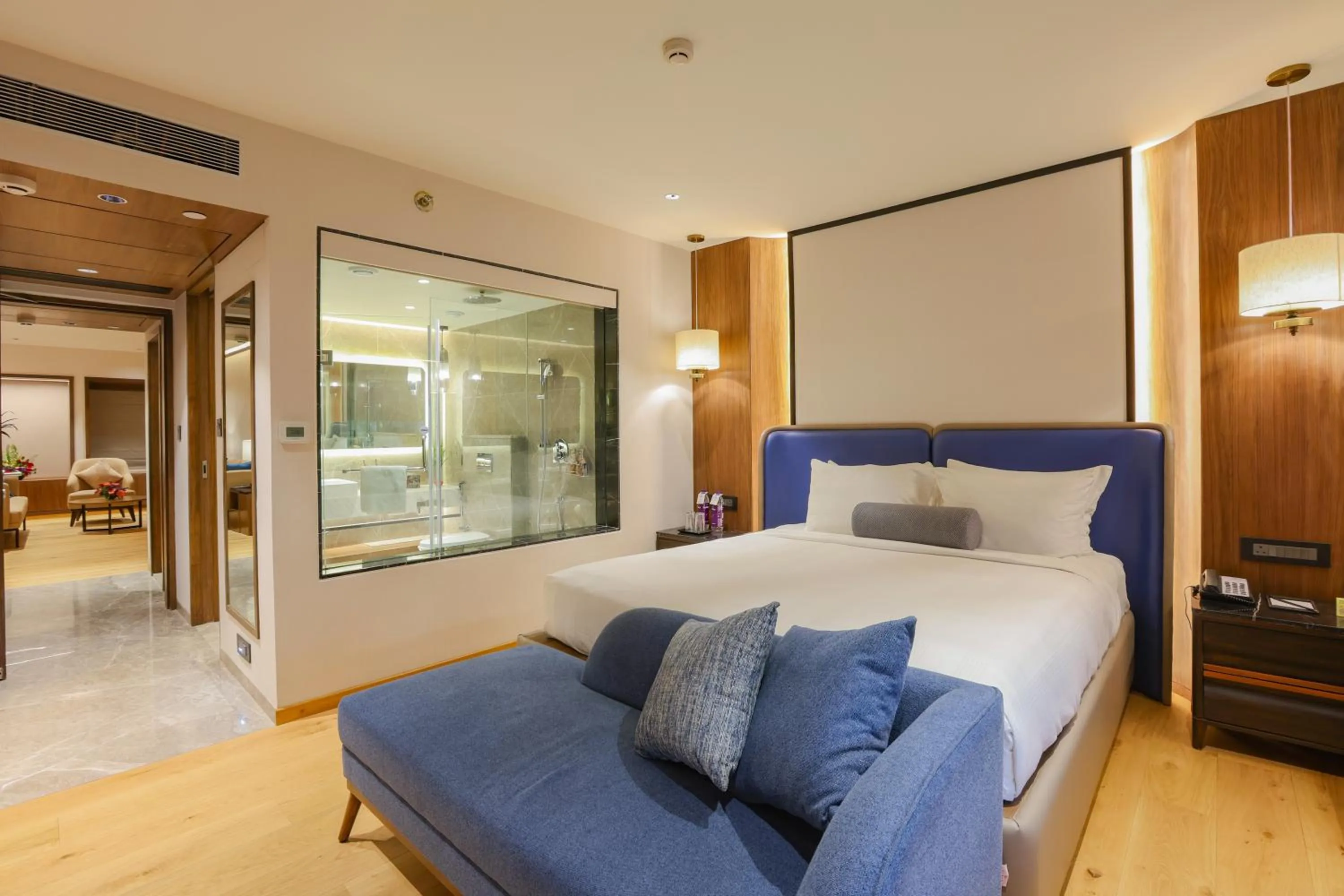 Bedroom, Bed in Pride Premier Pune