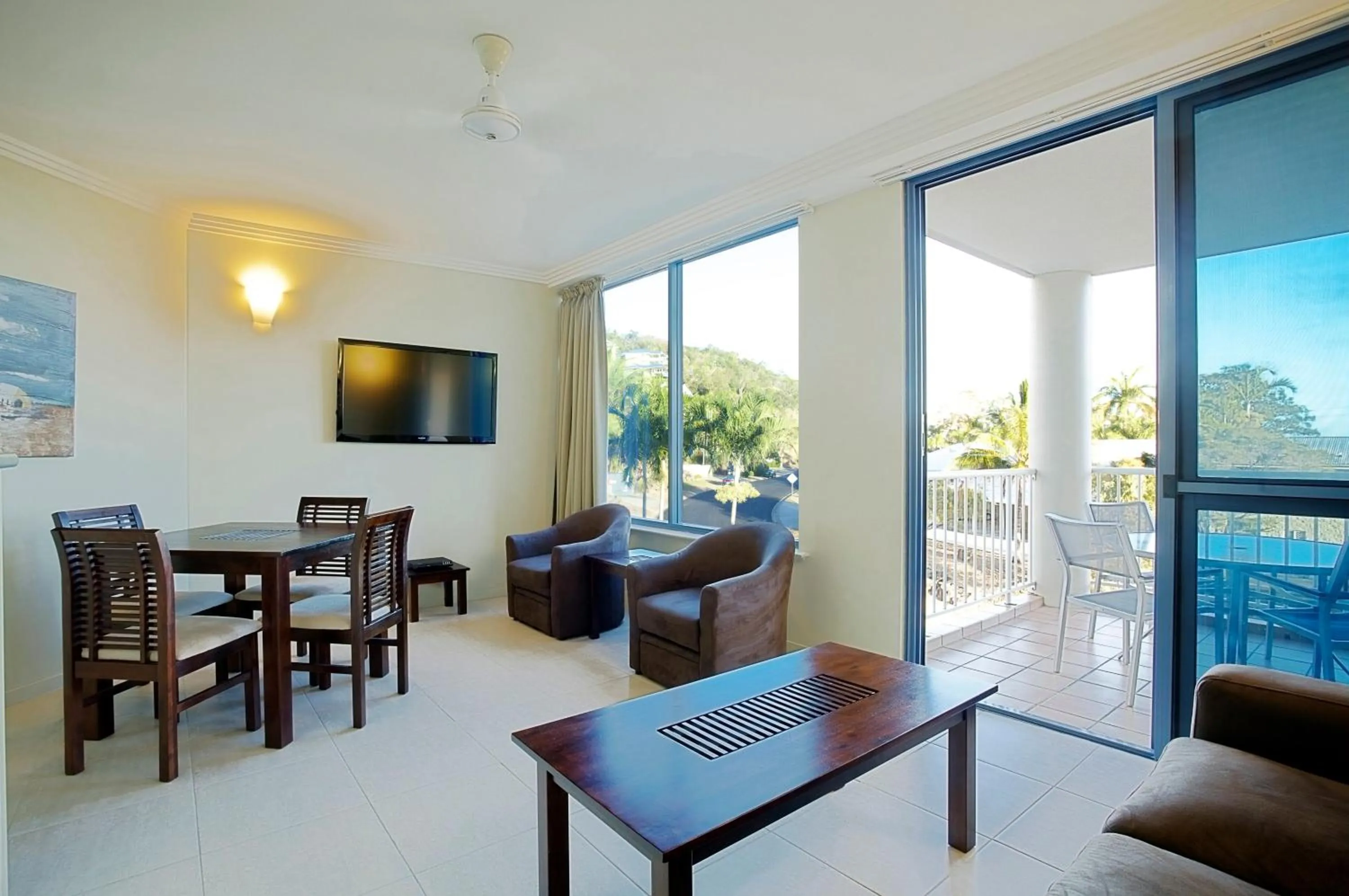 Seating area in at Whitsunday Vista Holiday Apartments