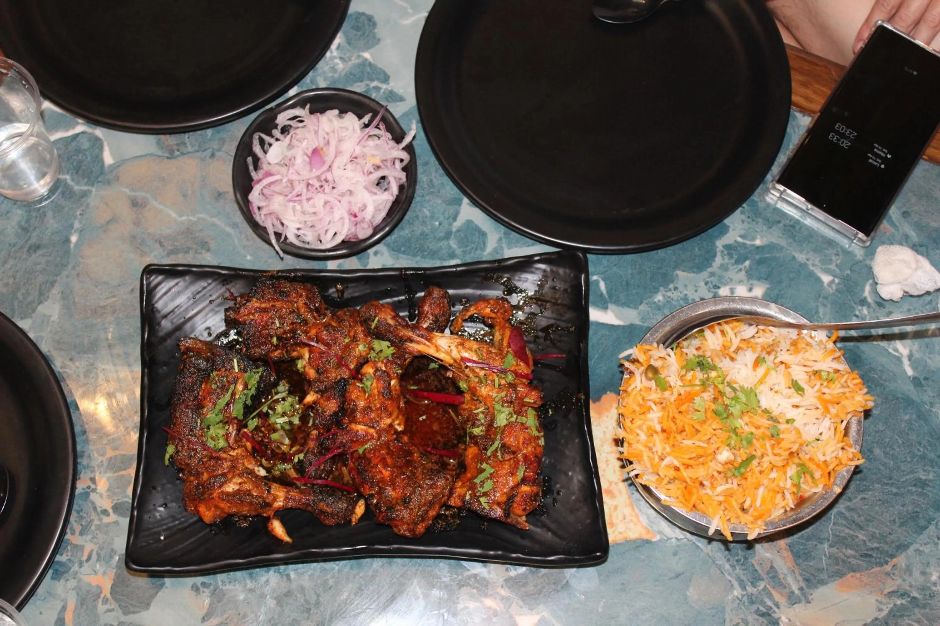 Food in Backpackers Heaven New King - New Delhi Train Station