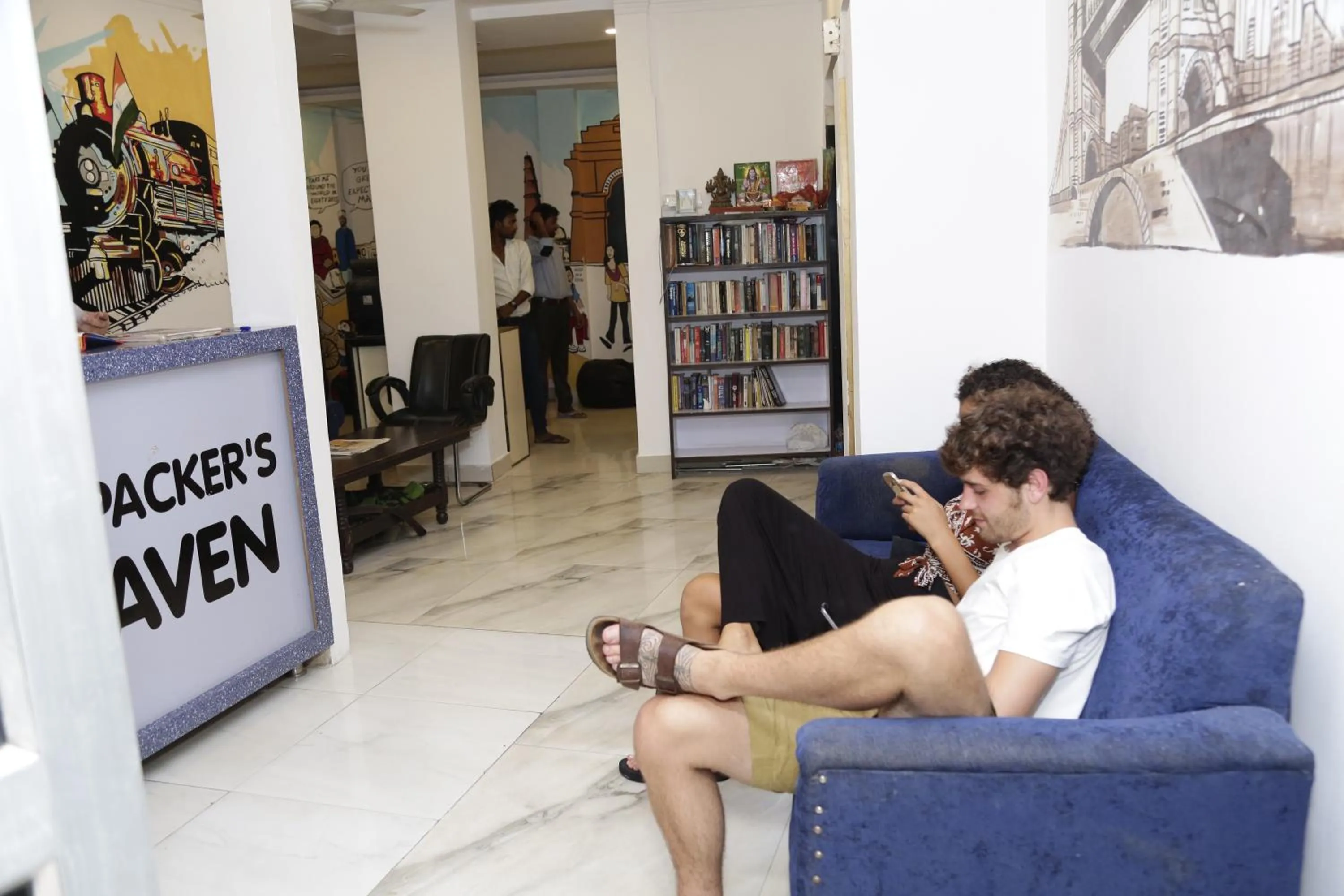 Lobby or reception in Backpackers Heaven New King - New Delhi Train Station