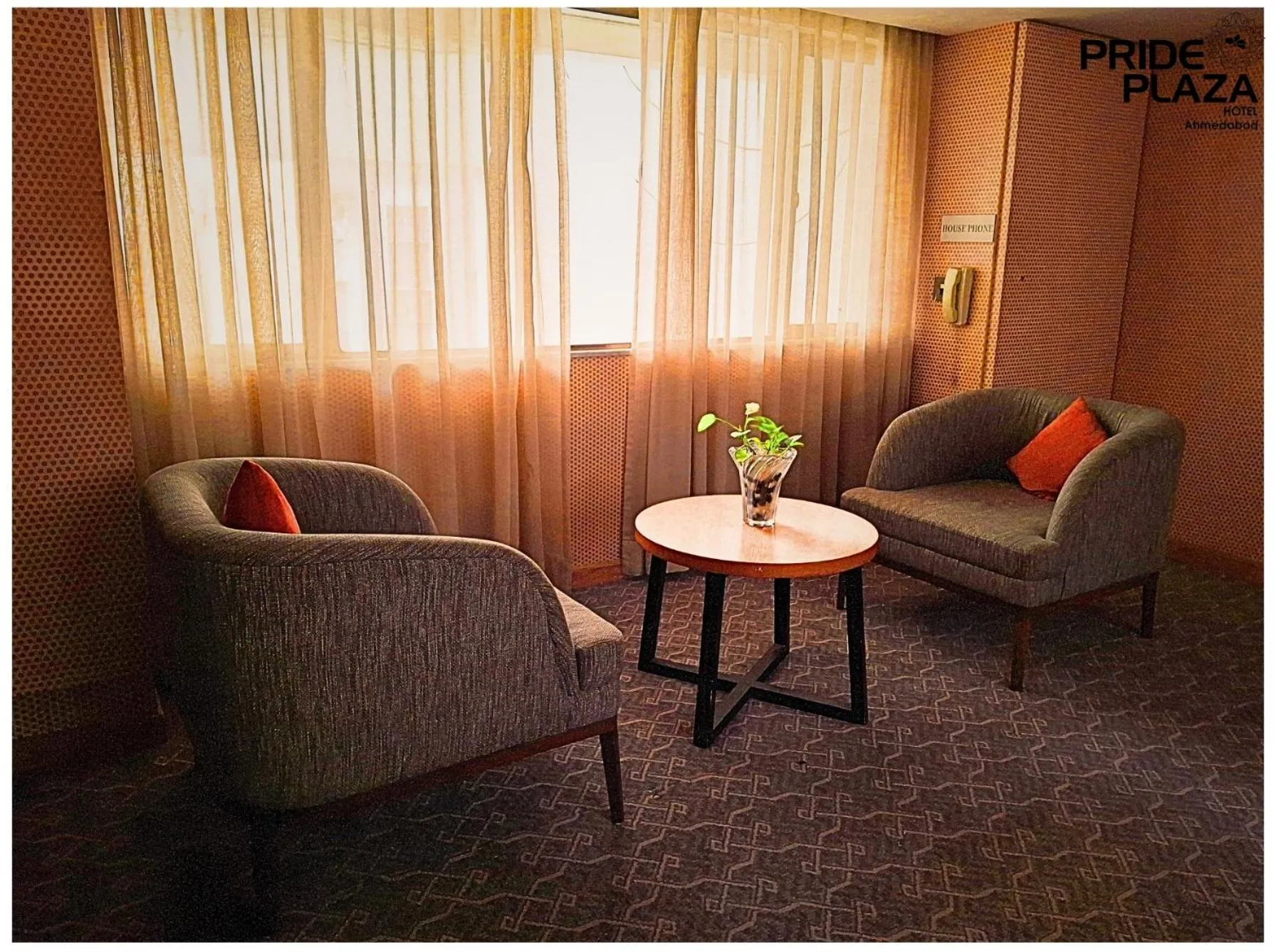 Seating area in Pride Plaza Hotel, Ahmedabad