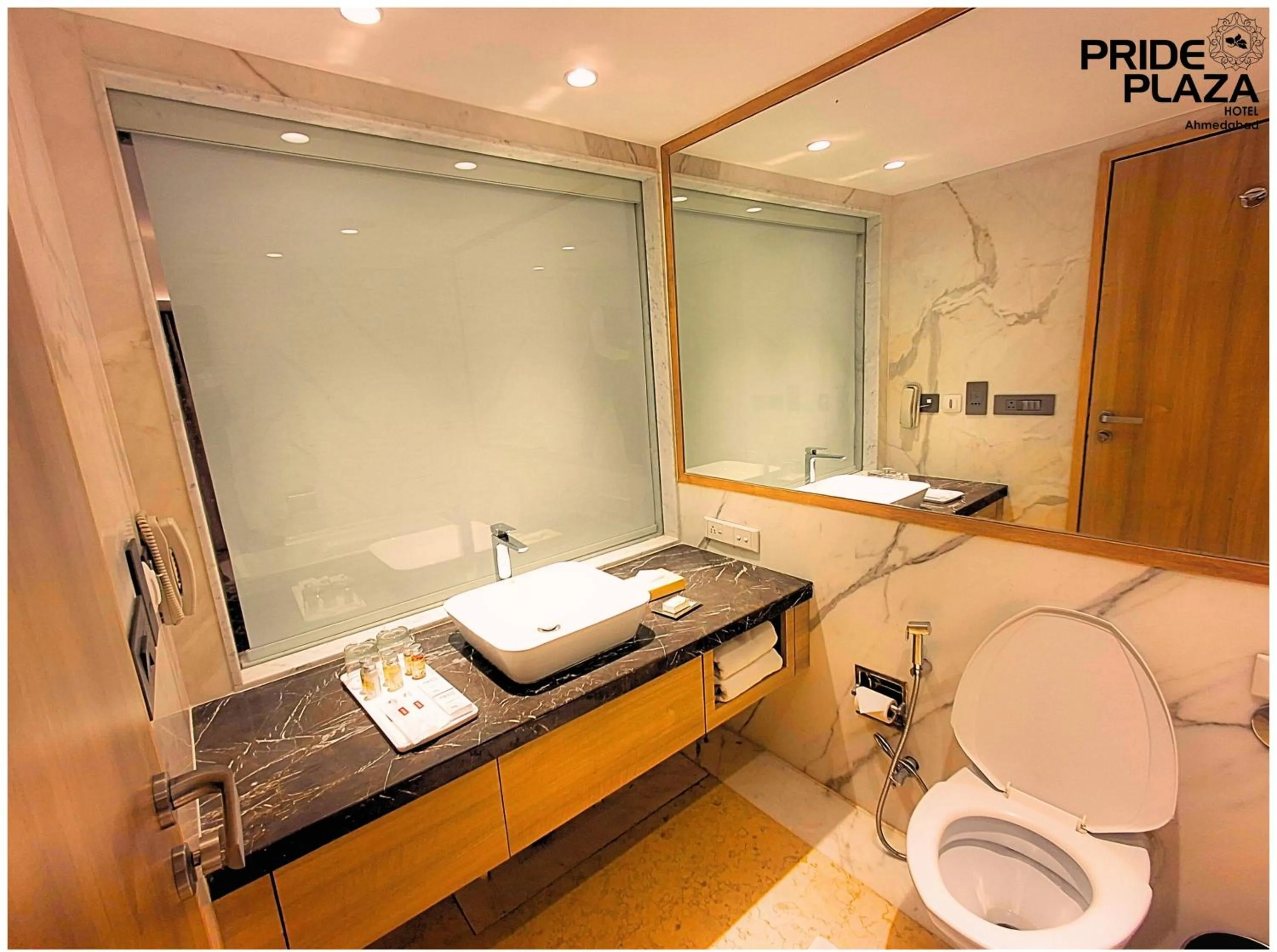 Toilet in Pride Plaza Hotel, Ahmedabad