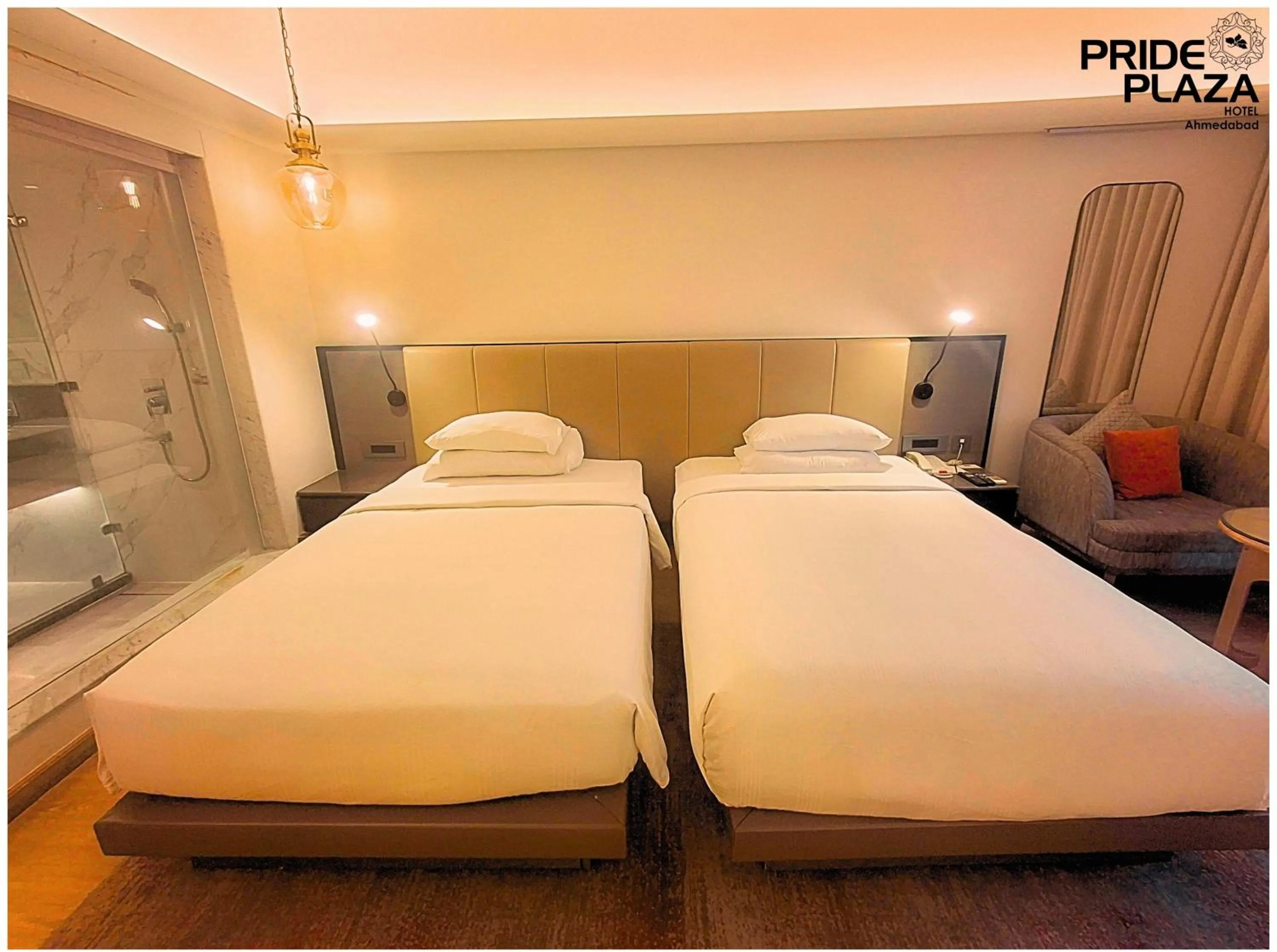Bed in Pride Plaza Hotel, Ahmedabad