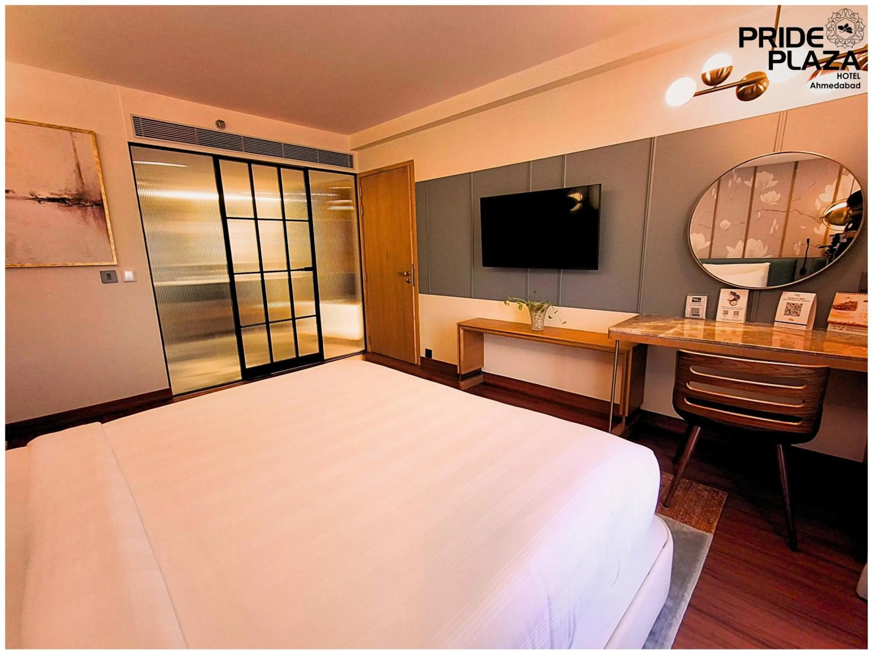 Bed in Pride Plaza Hotel, Ahmedabad