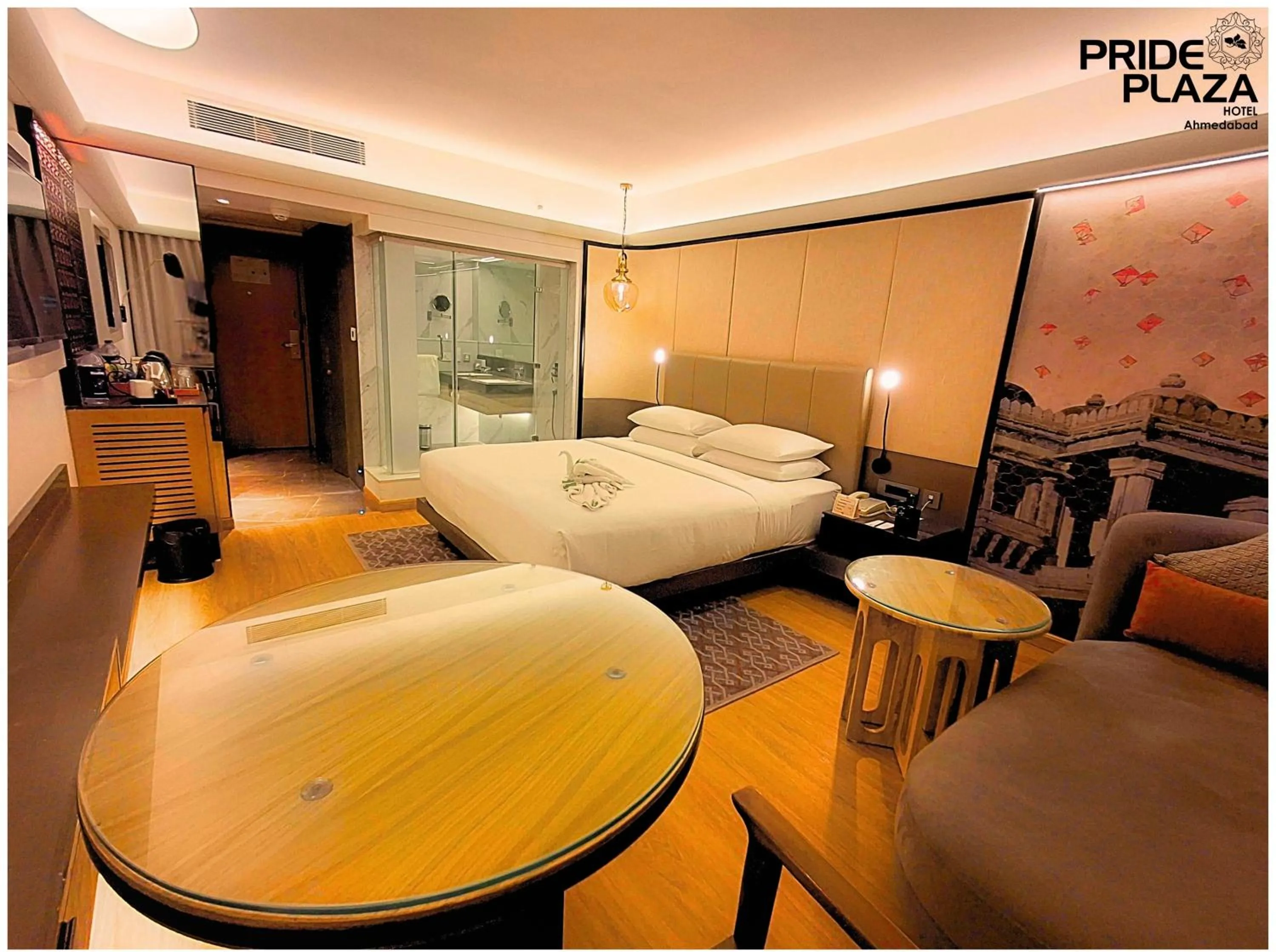 Bed in Pride Plaza Hotel, Ahmedabad