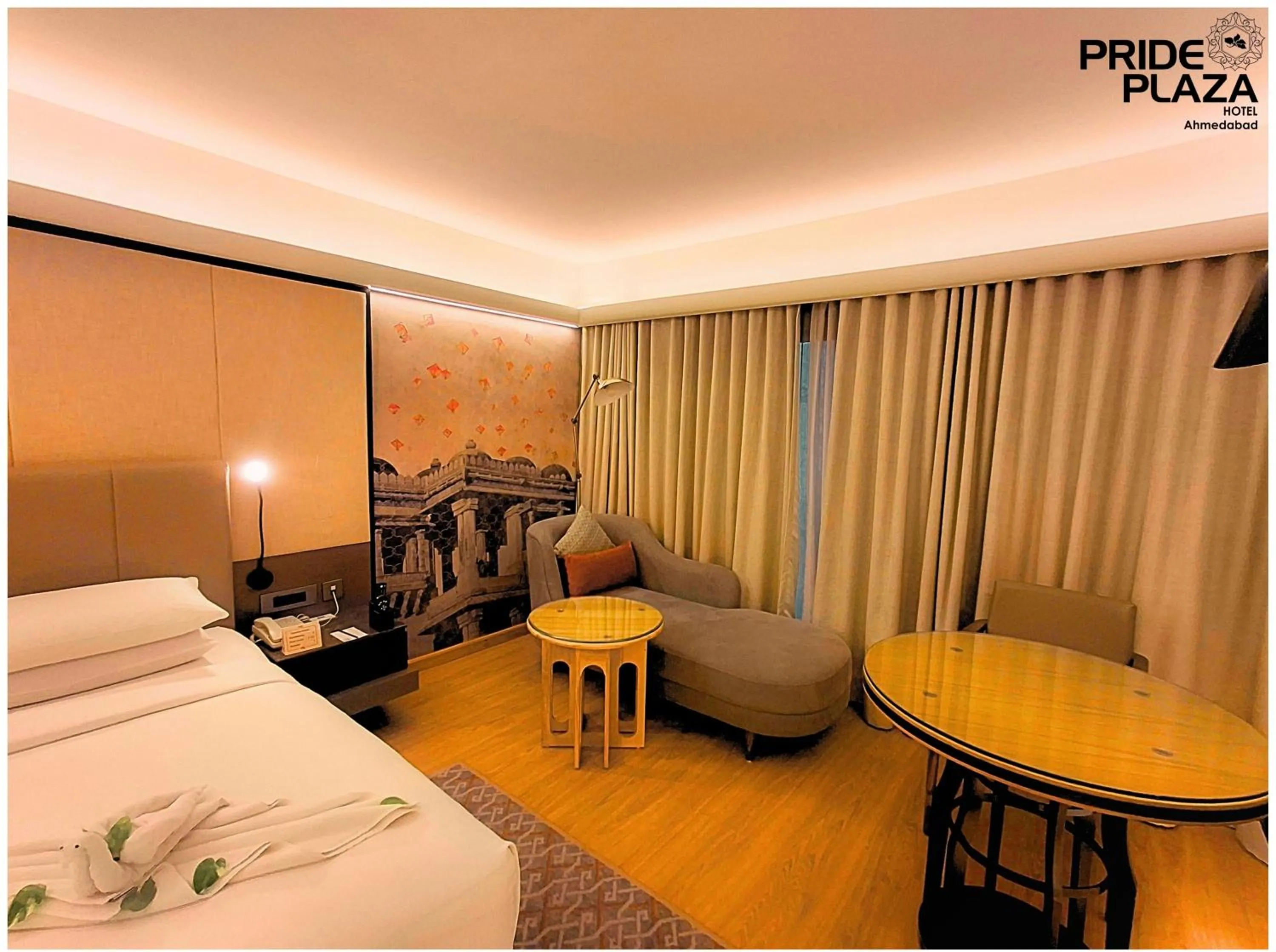 Bed in Pride Plaza Hotel, Ahmedabad