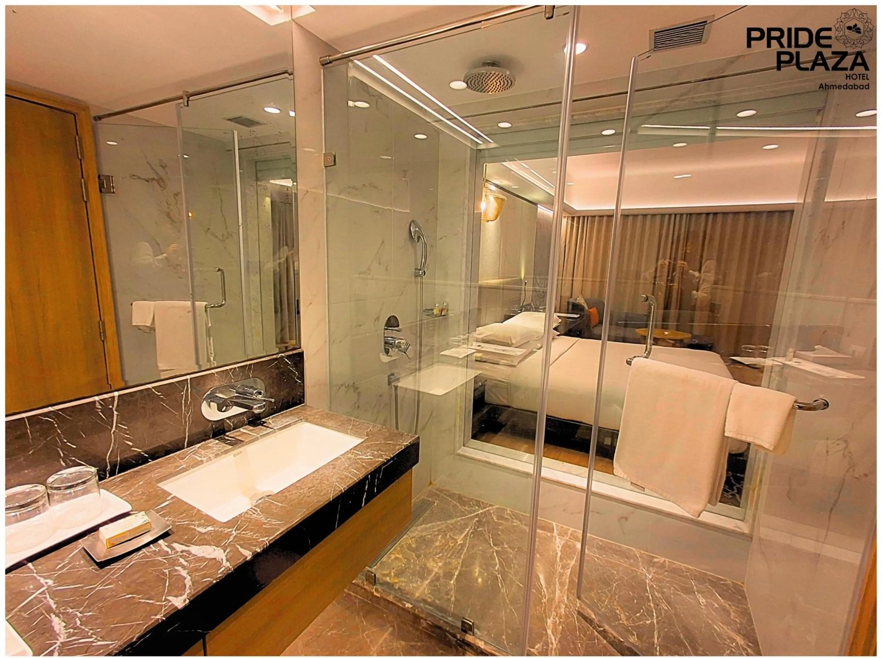 Shower in Pride Plaza Hotel, Ahmedabad