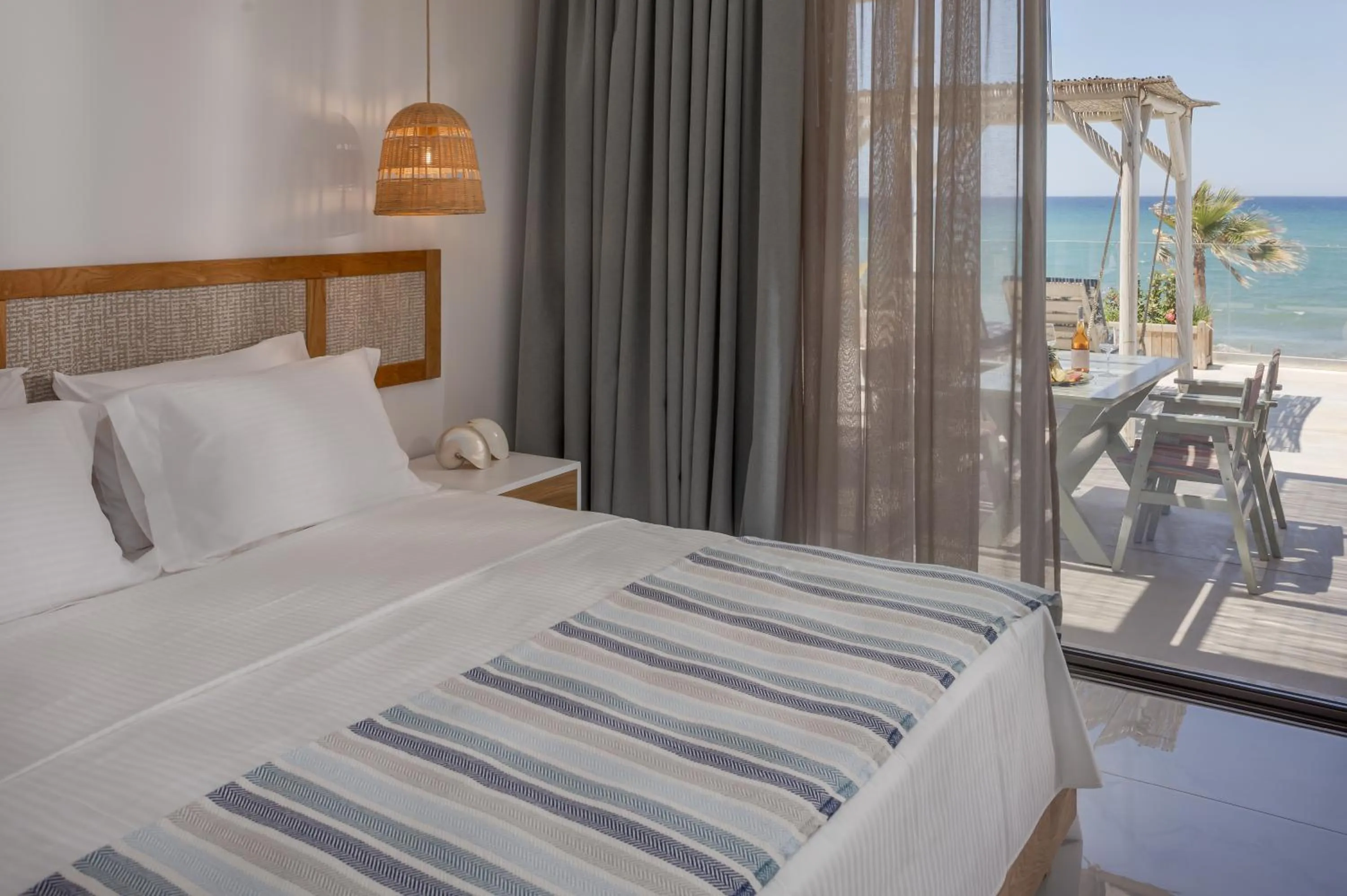 Balcony/Terrace, Bed in Galazio Beach Resort