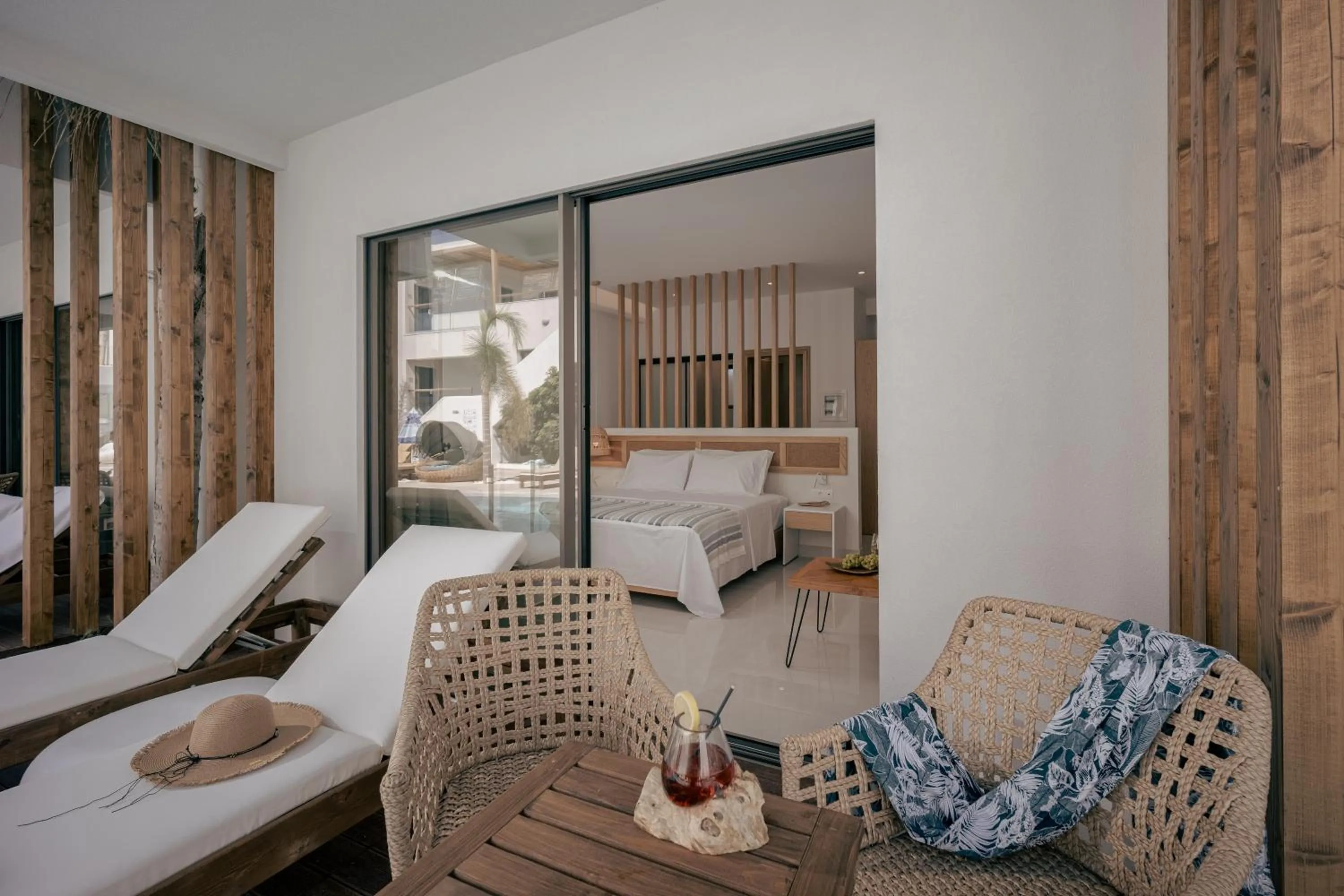 Bed in Galazio Beach Resort