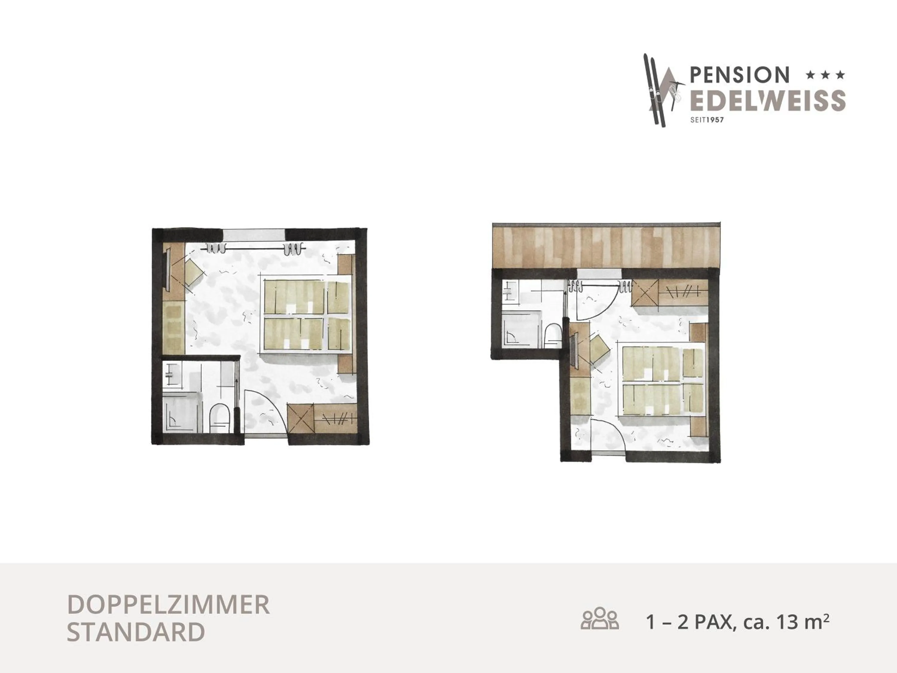 Photo of the whole room in Pension Edelweiss