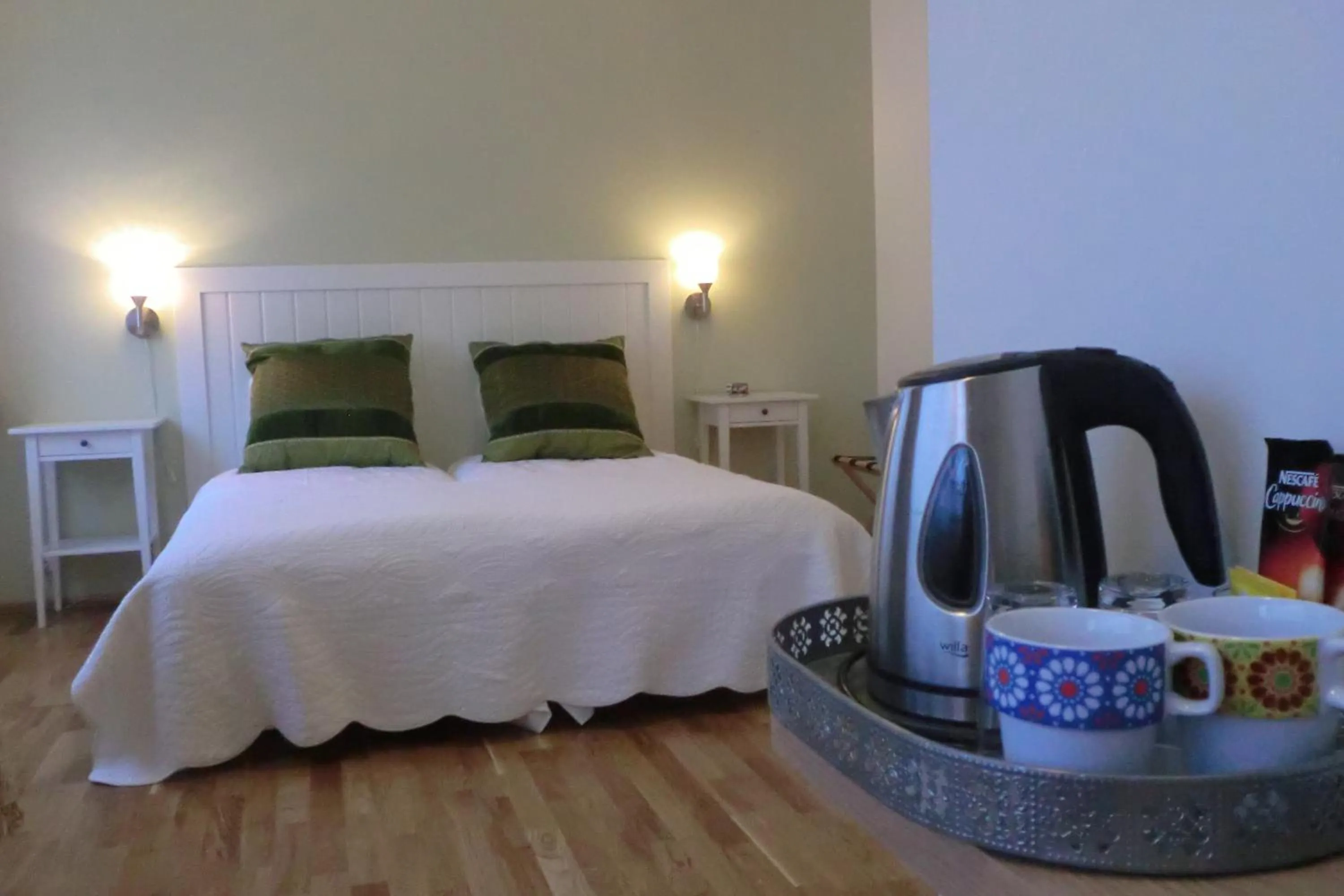 Bed in Lavik Fjord Hotel & Apartments