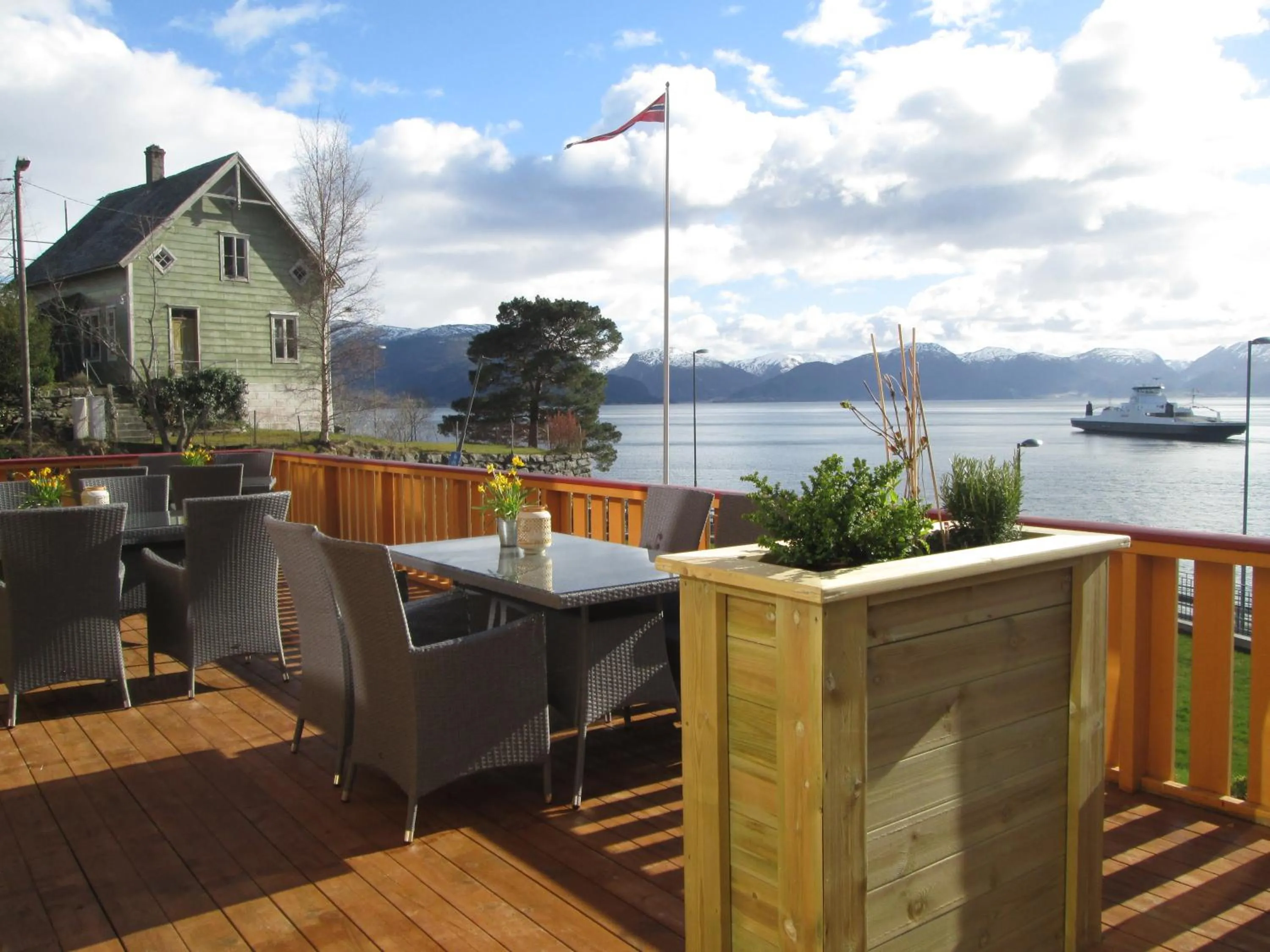 Balcony/Terrace in Lavik Fjord Hotel & Apartments