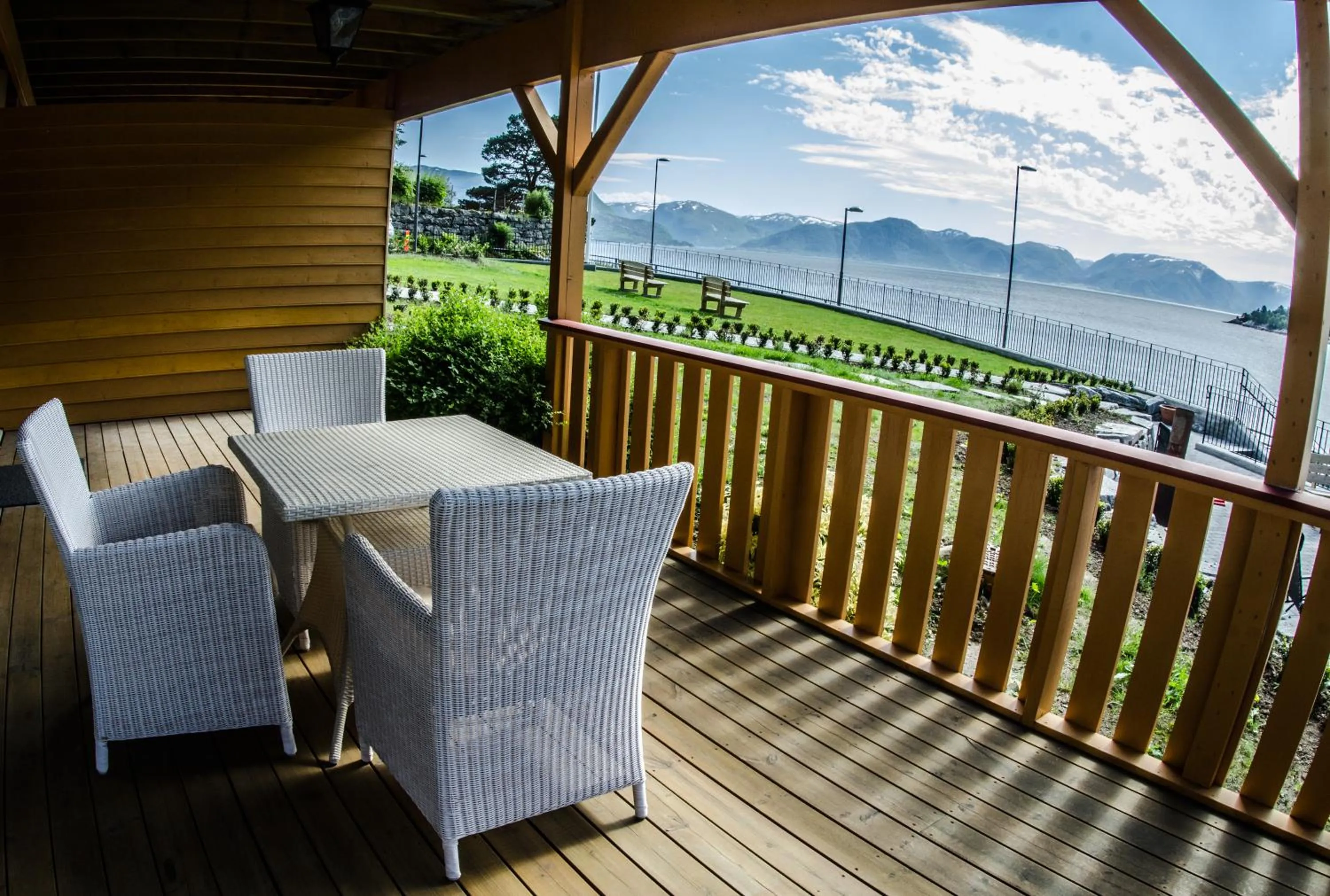 Patio in Lavik Fjord Hotel & Apartments