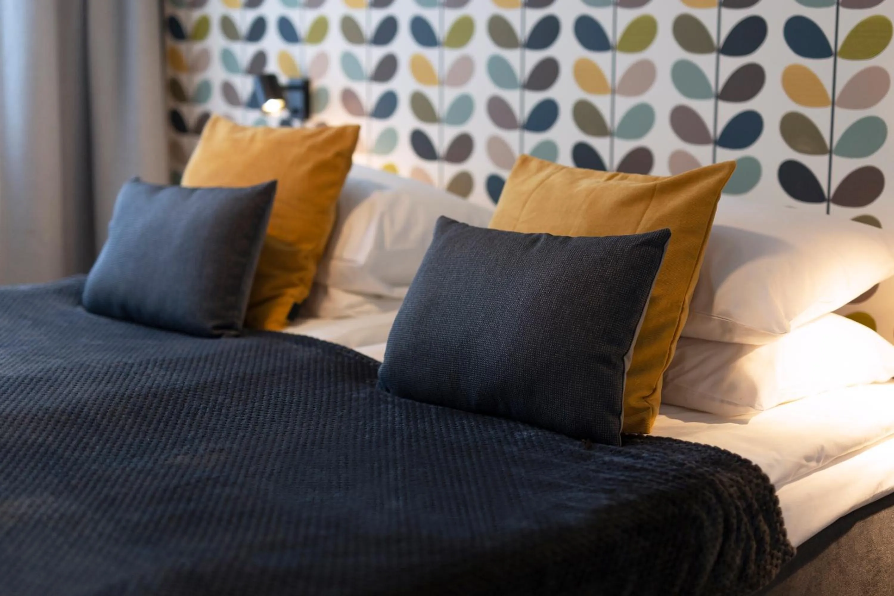 Bed in Lavik Fjord Hotel & Apartments