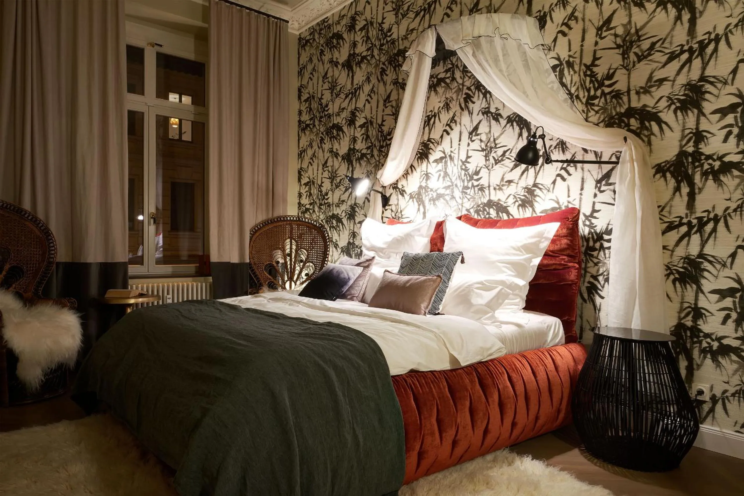 Night, Bed in Cora Apartments