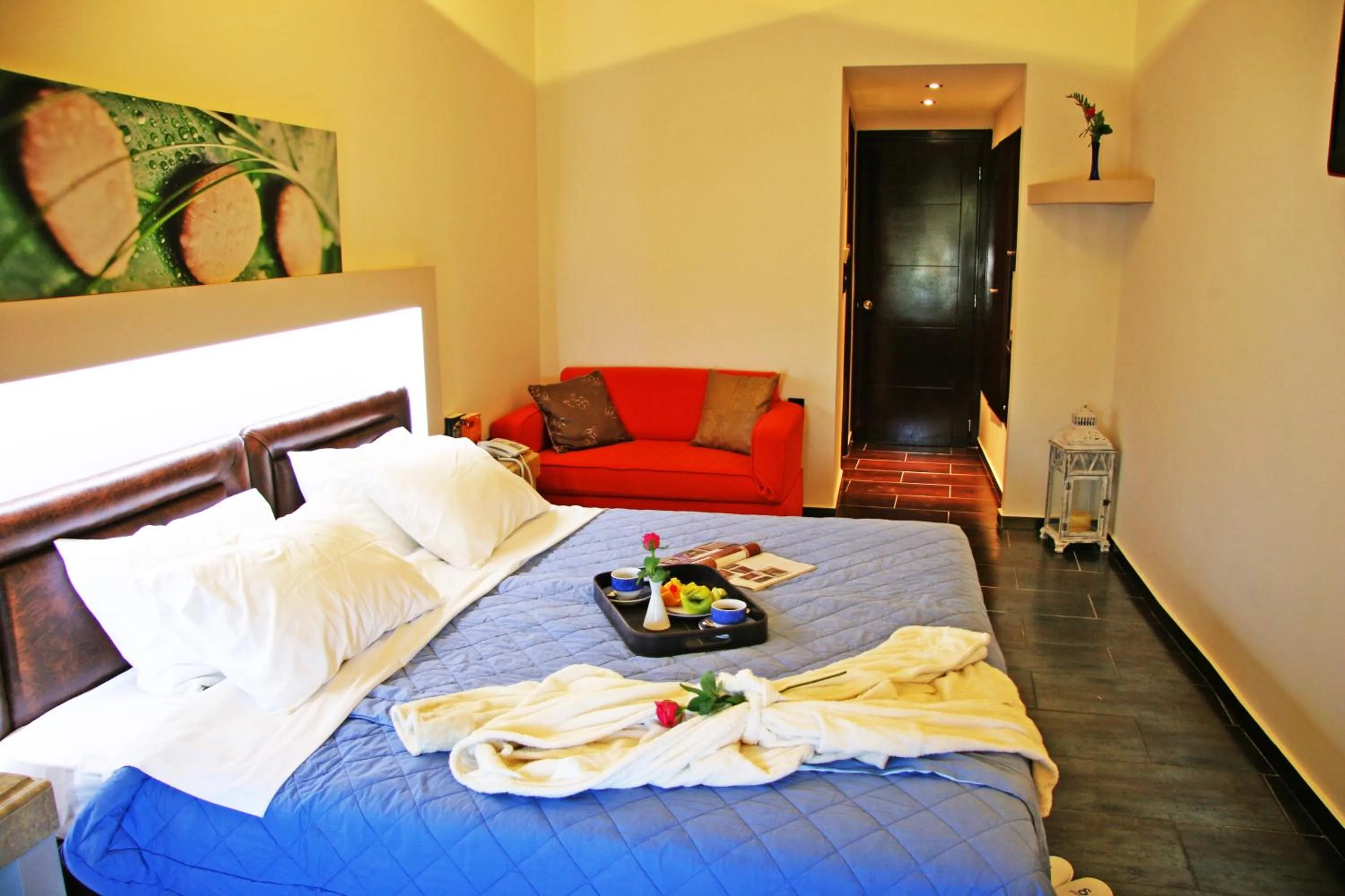 Bed in Samos Bay Hotel by Gagou Beach