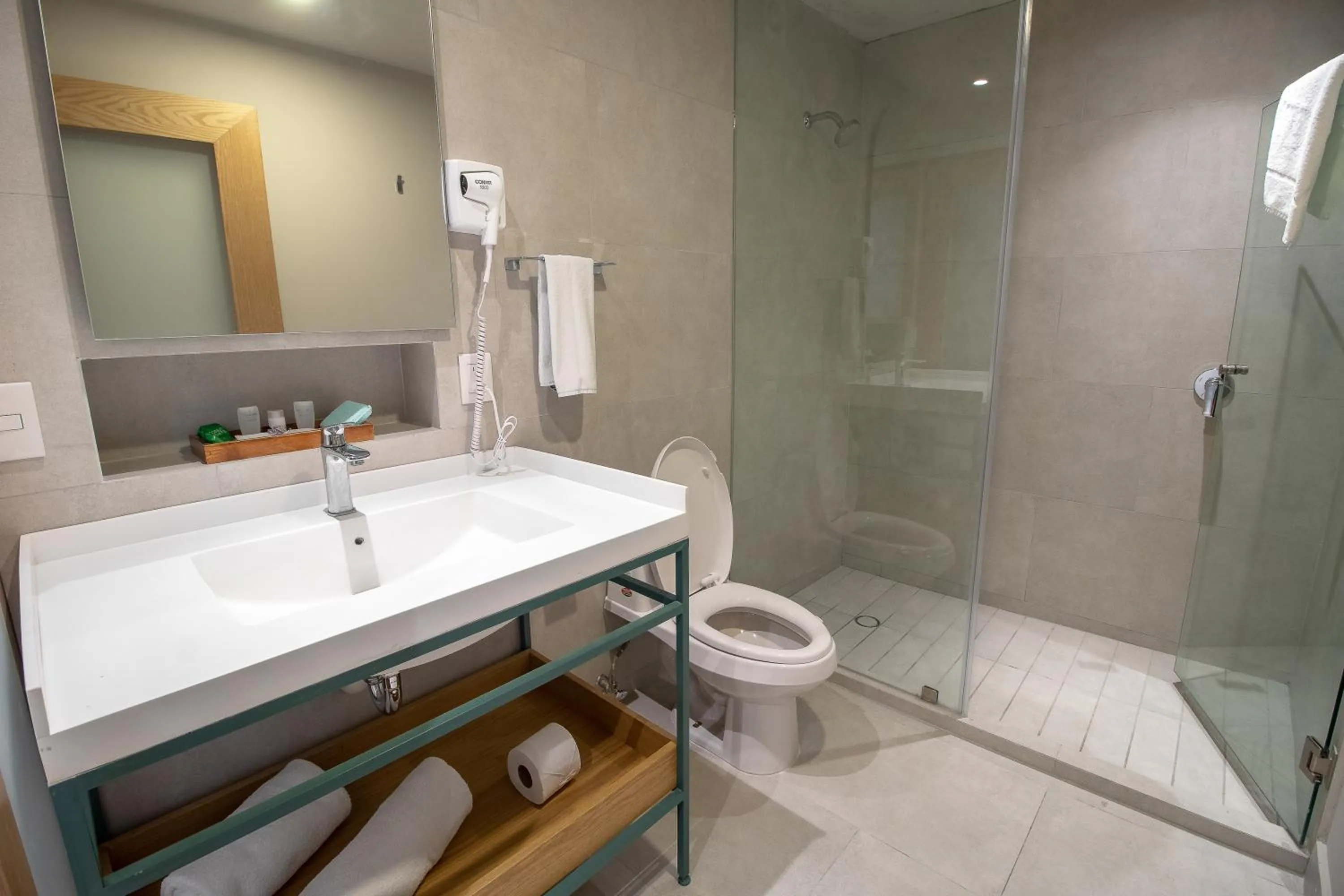 Shower in Oliva Plaza Hotel