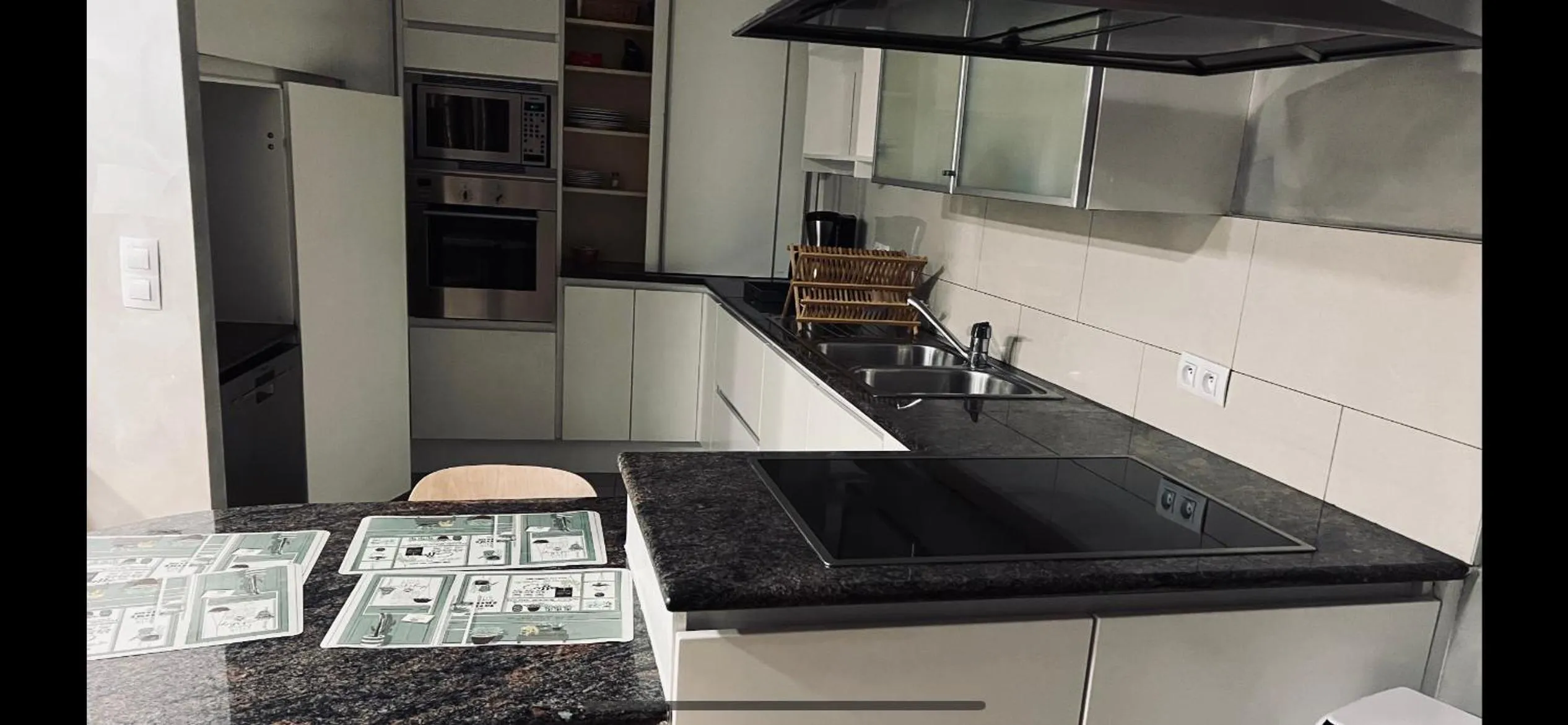 Communal kitchen in Au Manoir Des Vallees