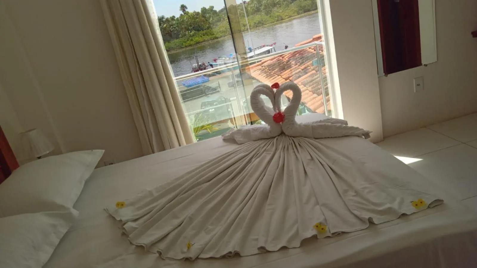 Bed in Pousada Vilas Boas