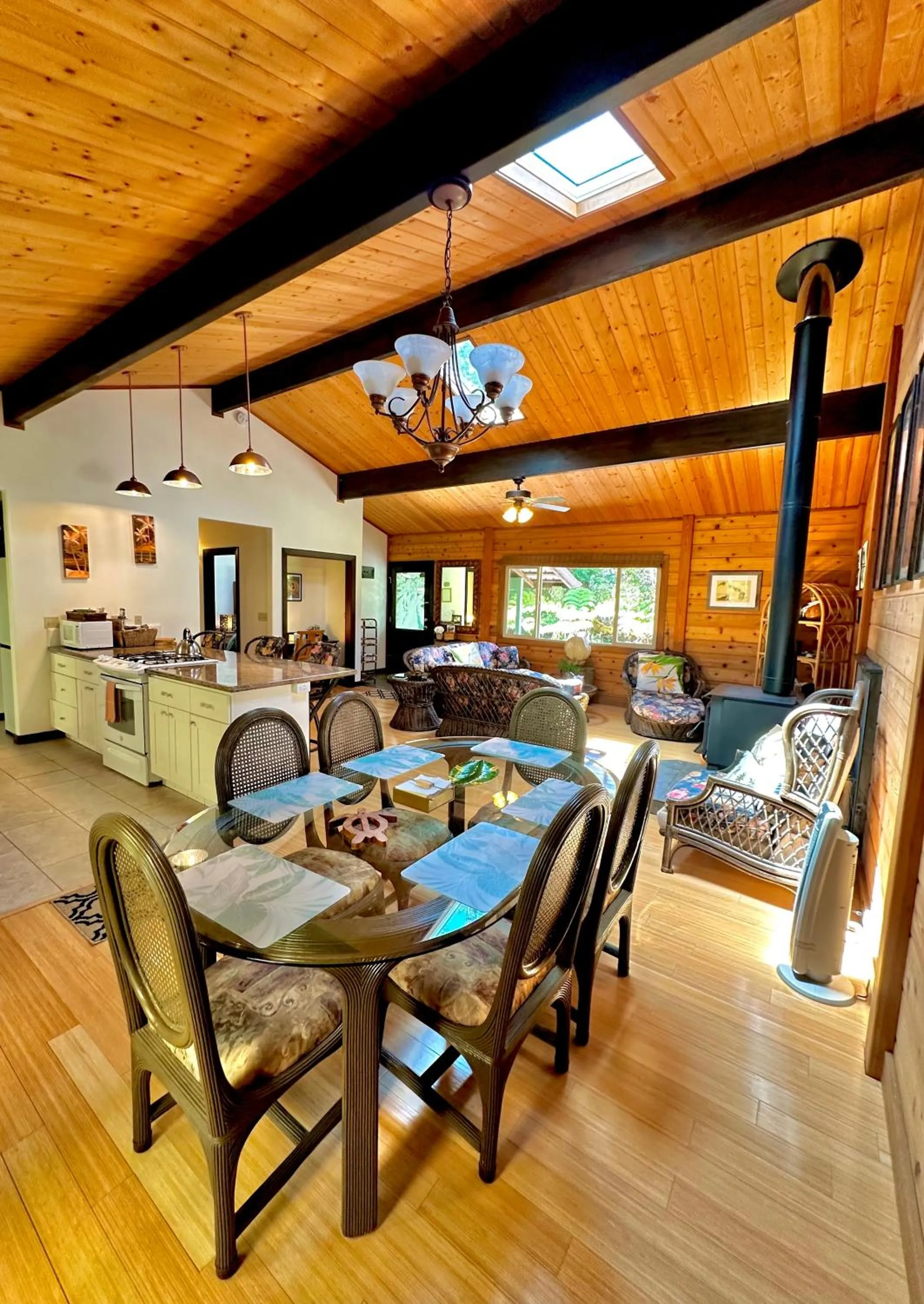 Kitchen or kitchenette in Volcano Hideaway Cabin as seen on HGTV