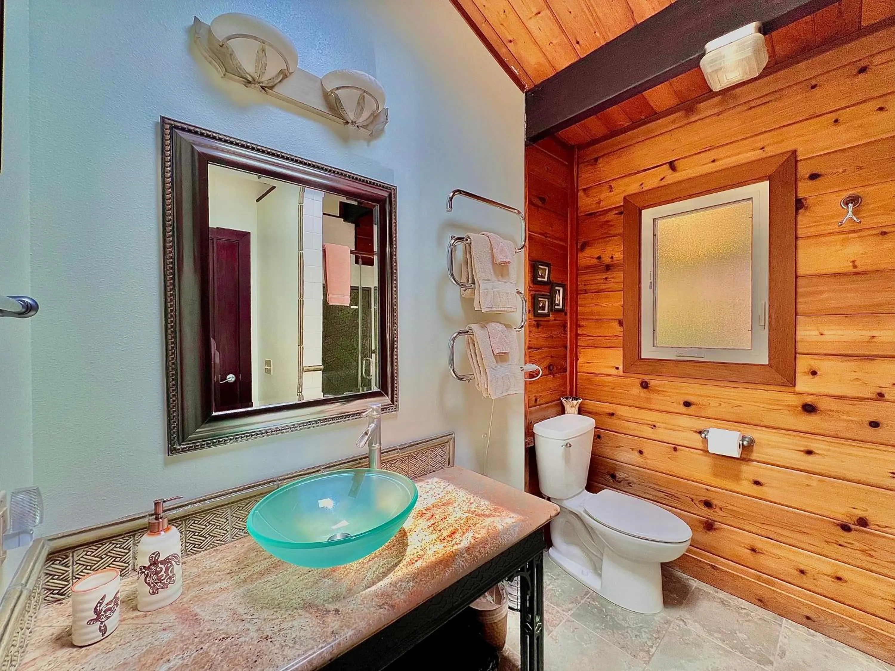 Shower in Volcano Hideaway Cabin as seen on HGTV