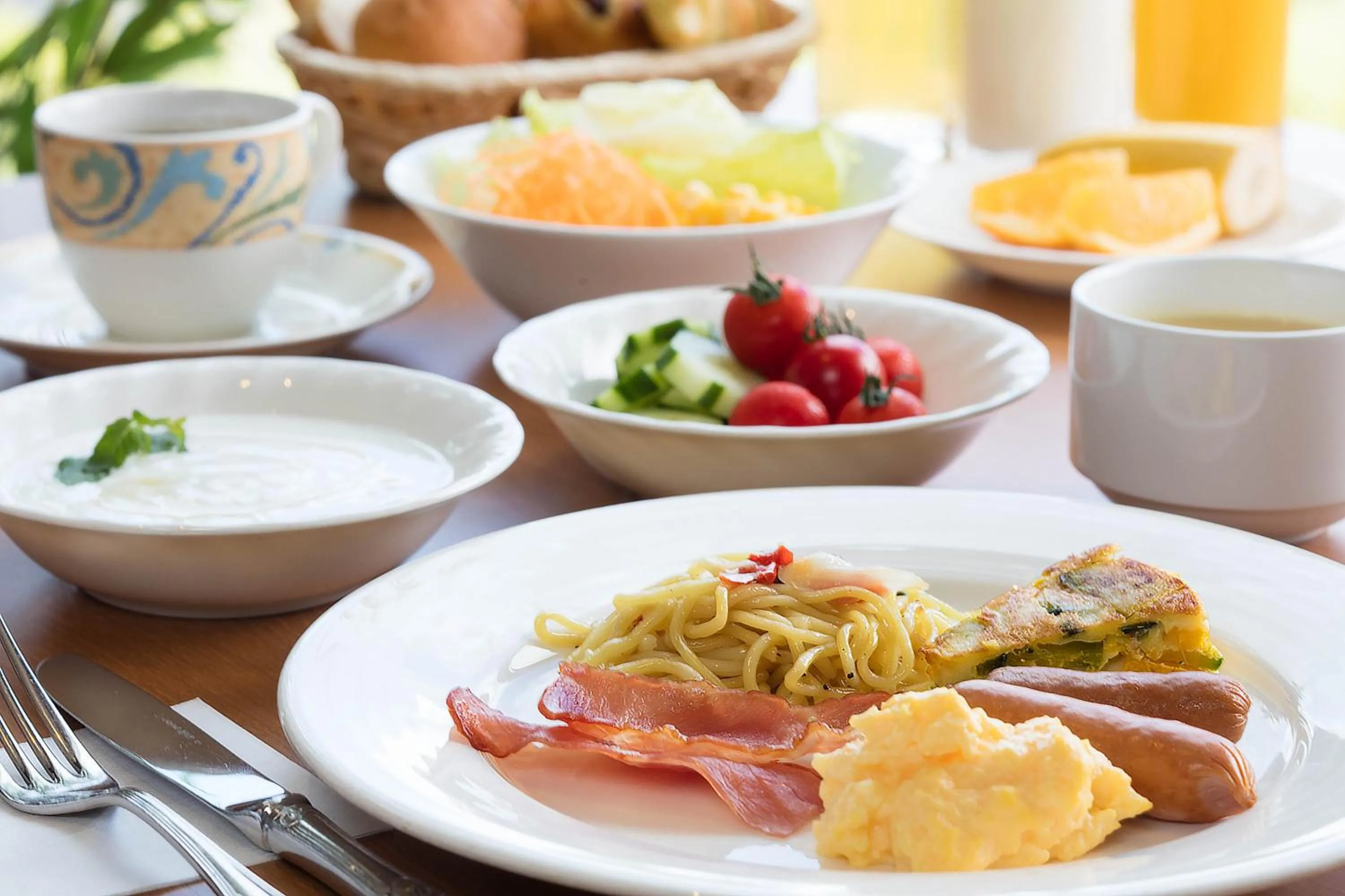 Buffet breakfast in Miyako Resort Okushima Aqua Forest