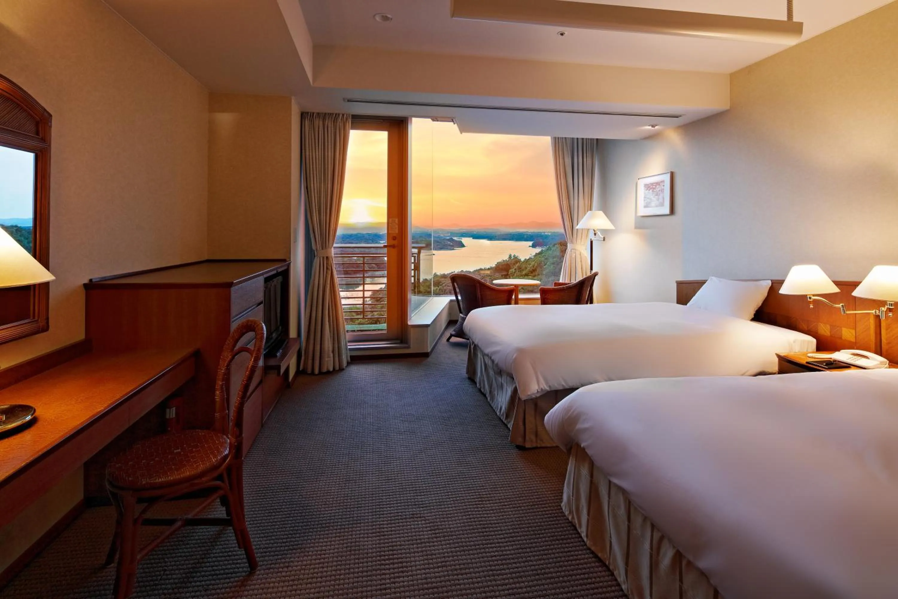 Bed in Miyako Resort Okushima Aqua Forest