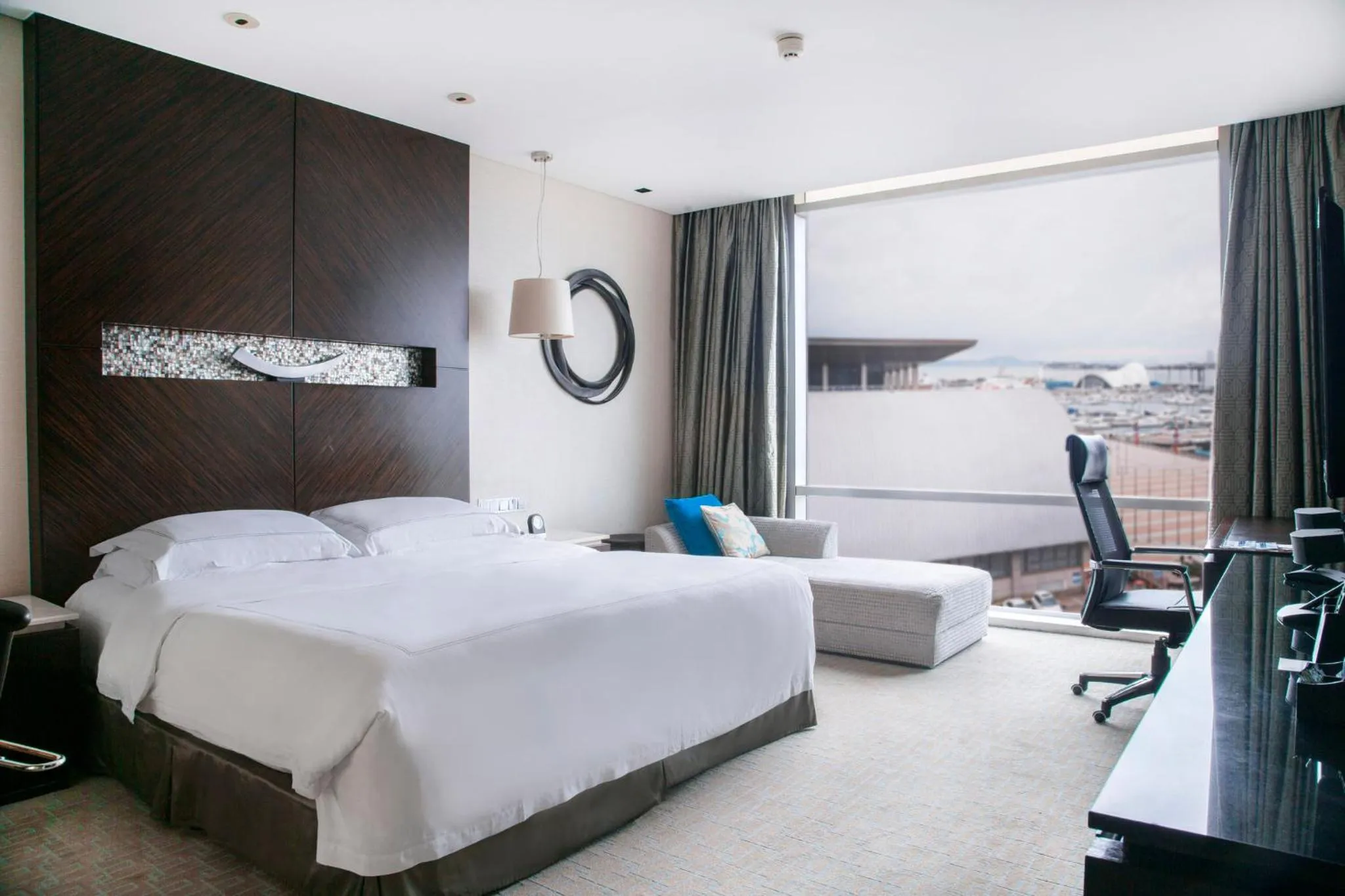 Bedroom, Bed in InterContinental Qingdao by IHG l Inside the Olympic Sailing Center l May Fourth Square