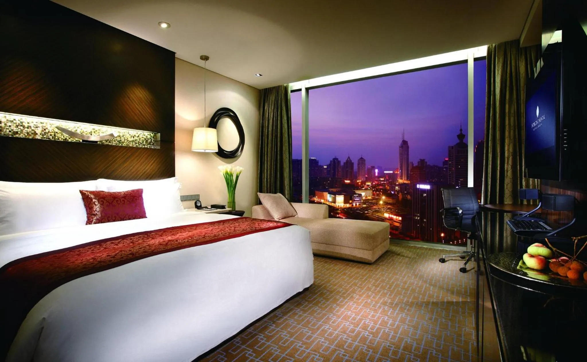 Photo of the whole room, Bed in InterContinental Qingdao by IHG l Inside the Olympic Sailing Center l May Fourth Square