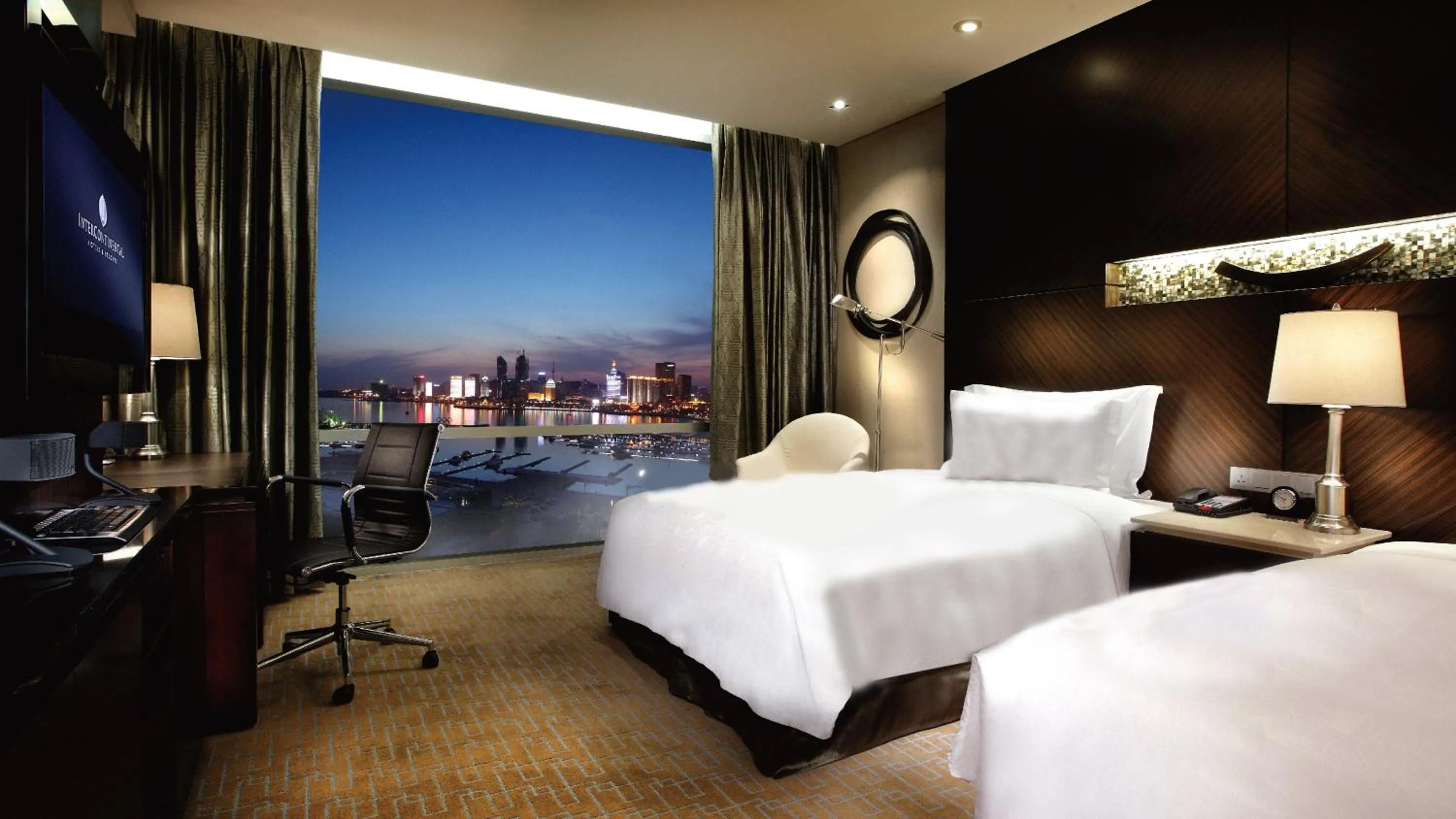 Photo of the whole room, Bed in InterContinental Qingdao by IHG l Inside the Olympic Sailing Center l May Fourth Square