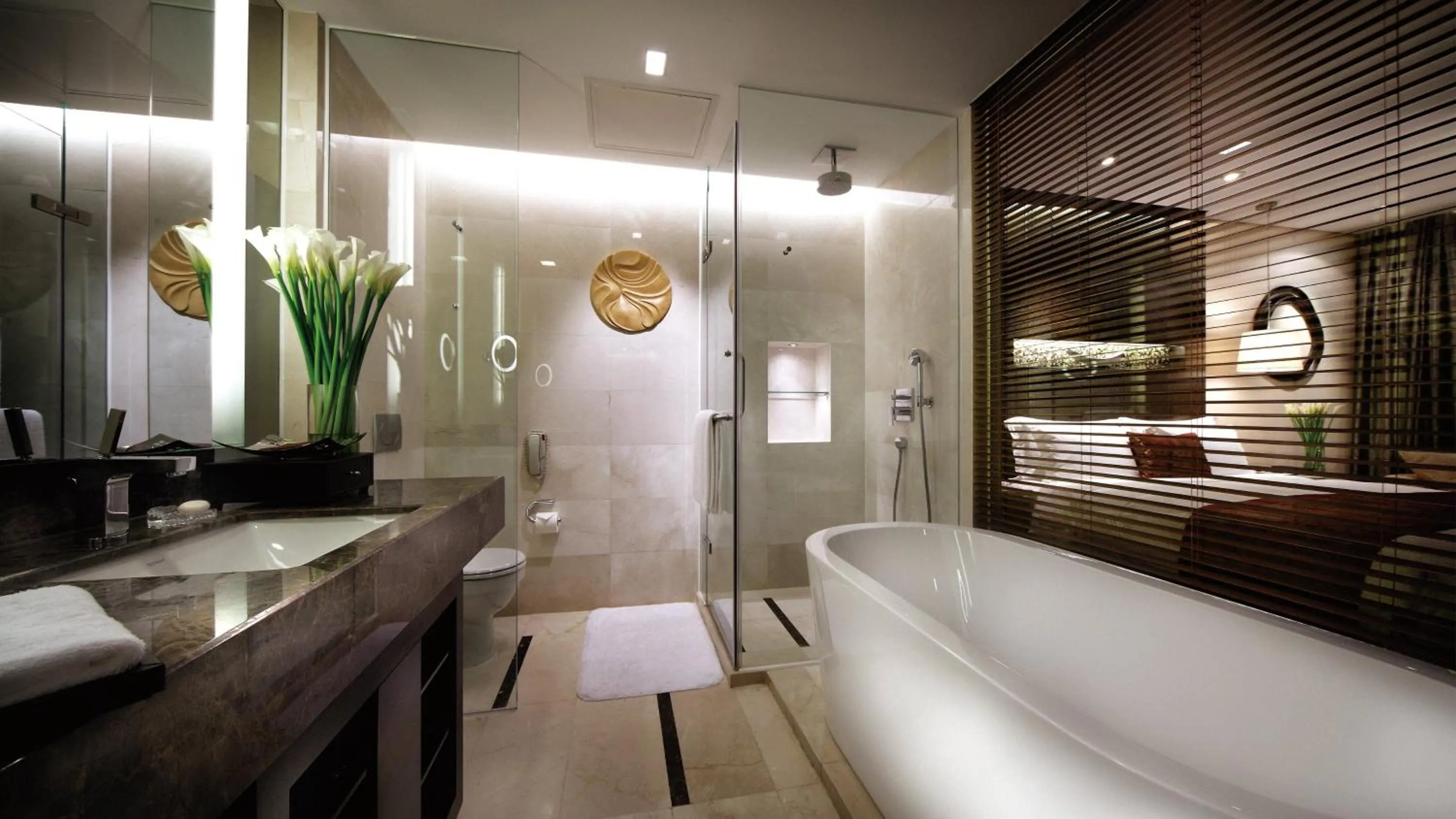 Bathroom in InterContinental Qingdao by IHG l Inside the Olympic Sailing Center l May Fourth Square