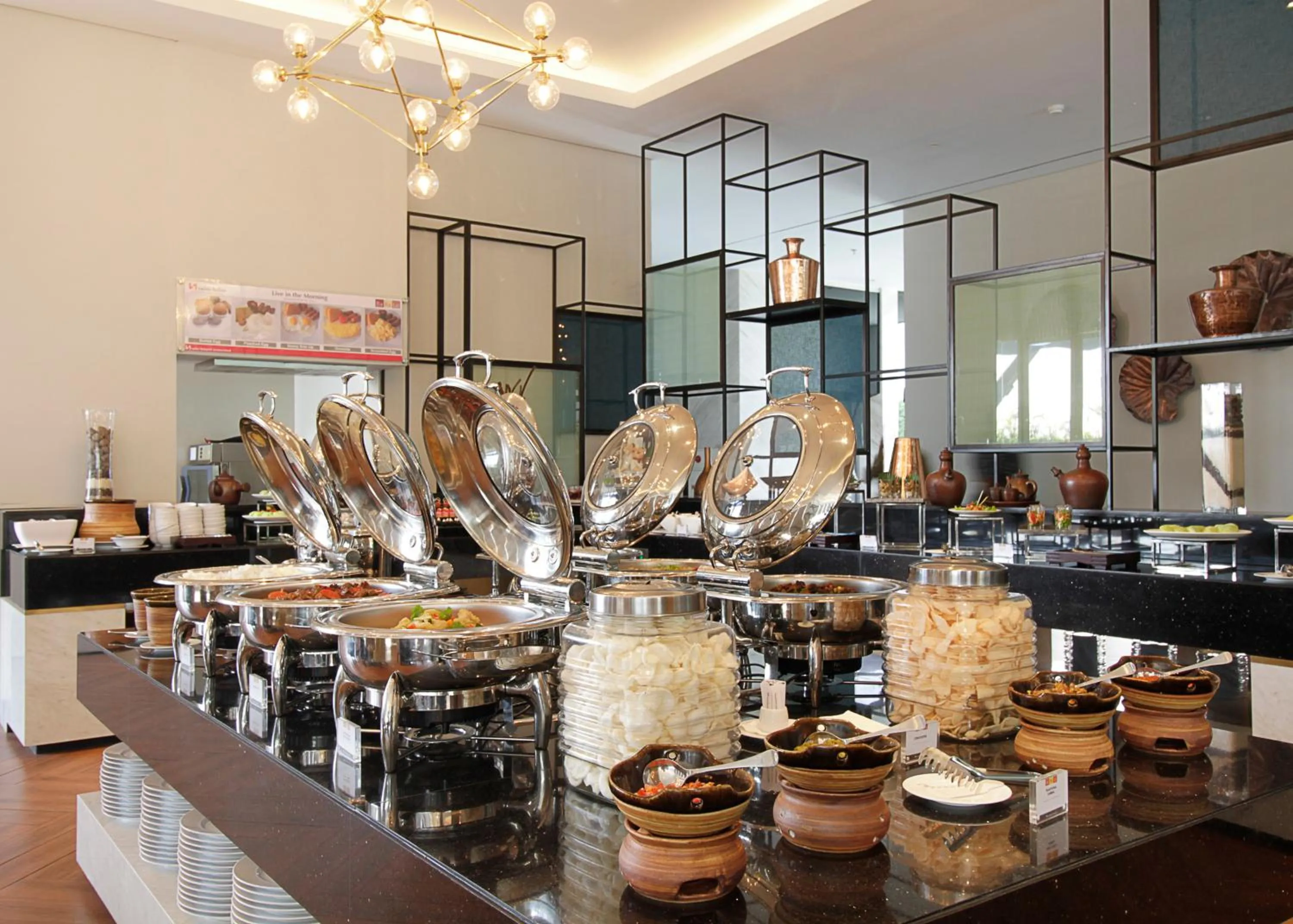 Buffet breakfast in Swiss-Belinn Airport Surabaya