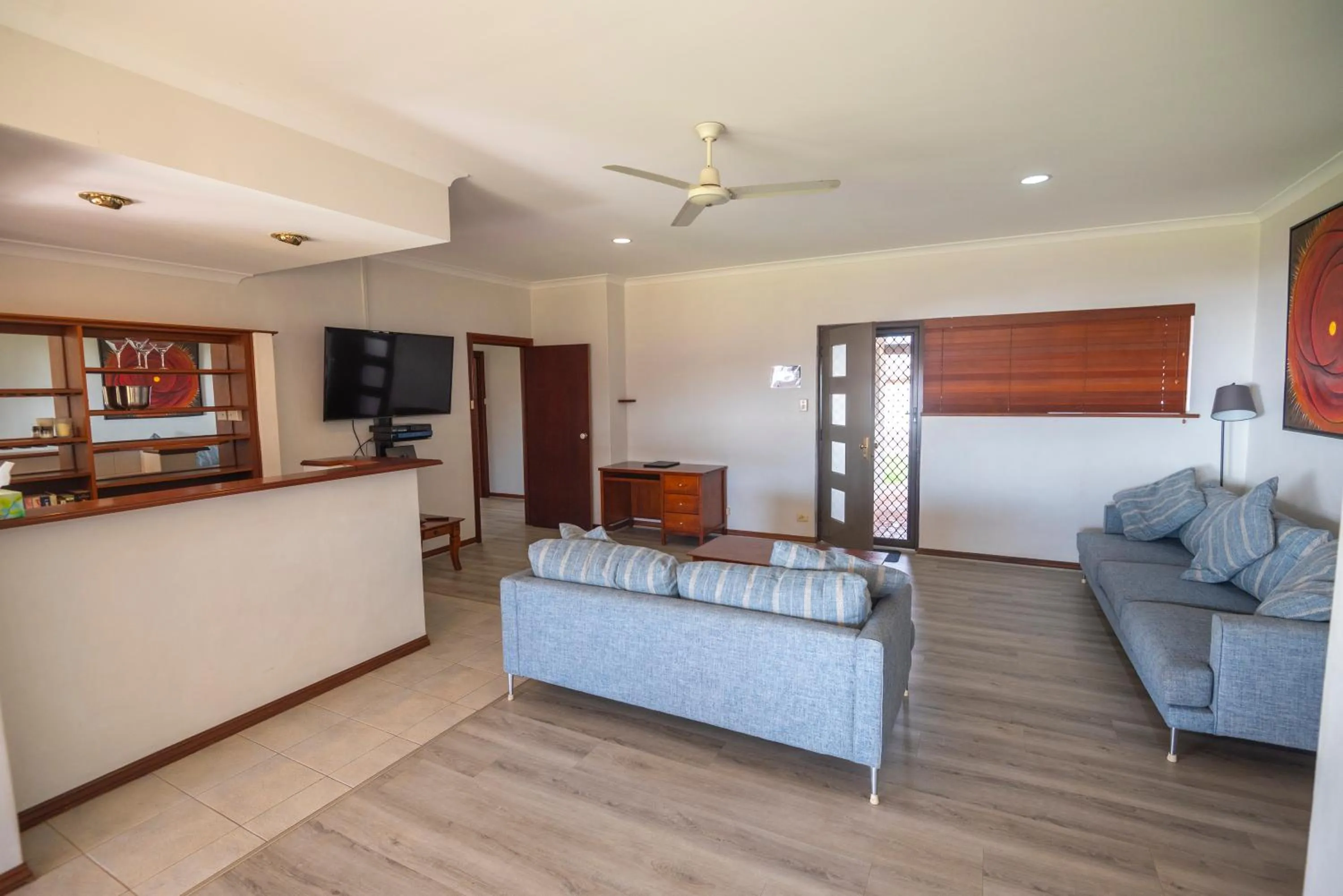 Living room in Kalbarri Red Bluff Tourist Park