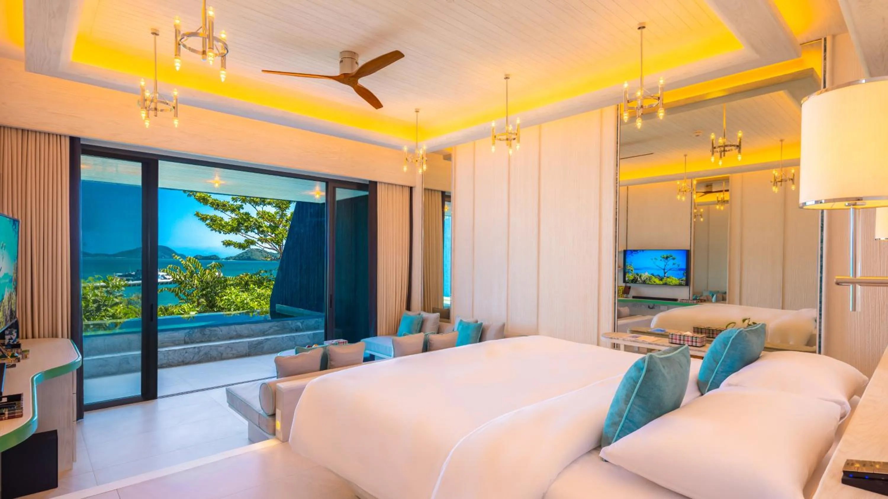 Bed in Sri Panwa Phuket Luxury Pool Villa Hotel - SHA Plus