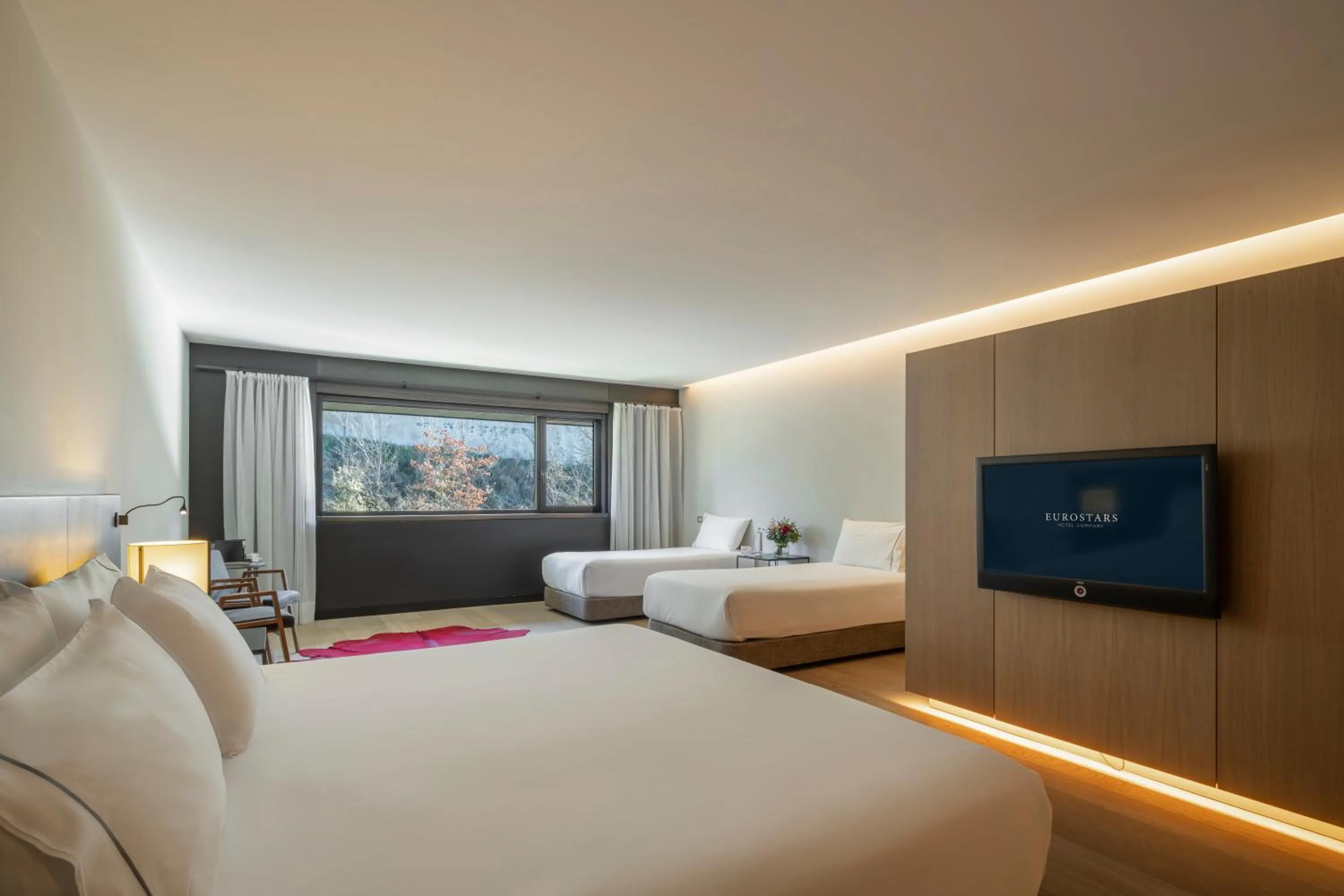 Bed in Eurostars Pamplona