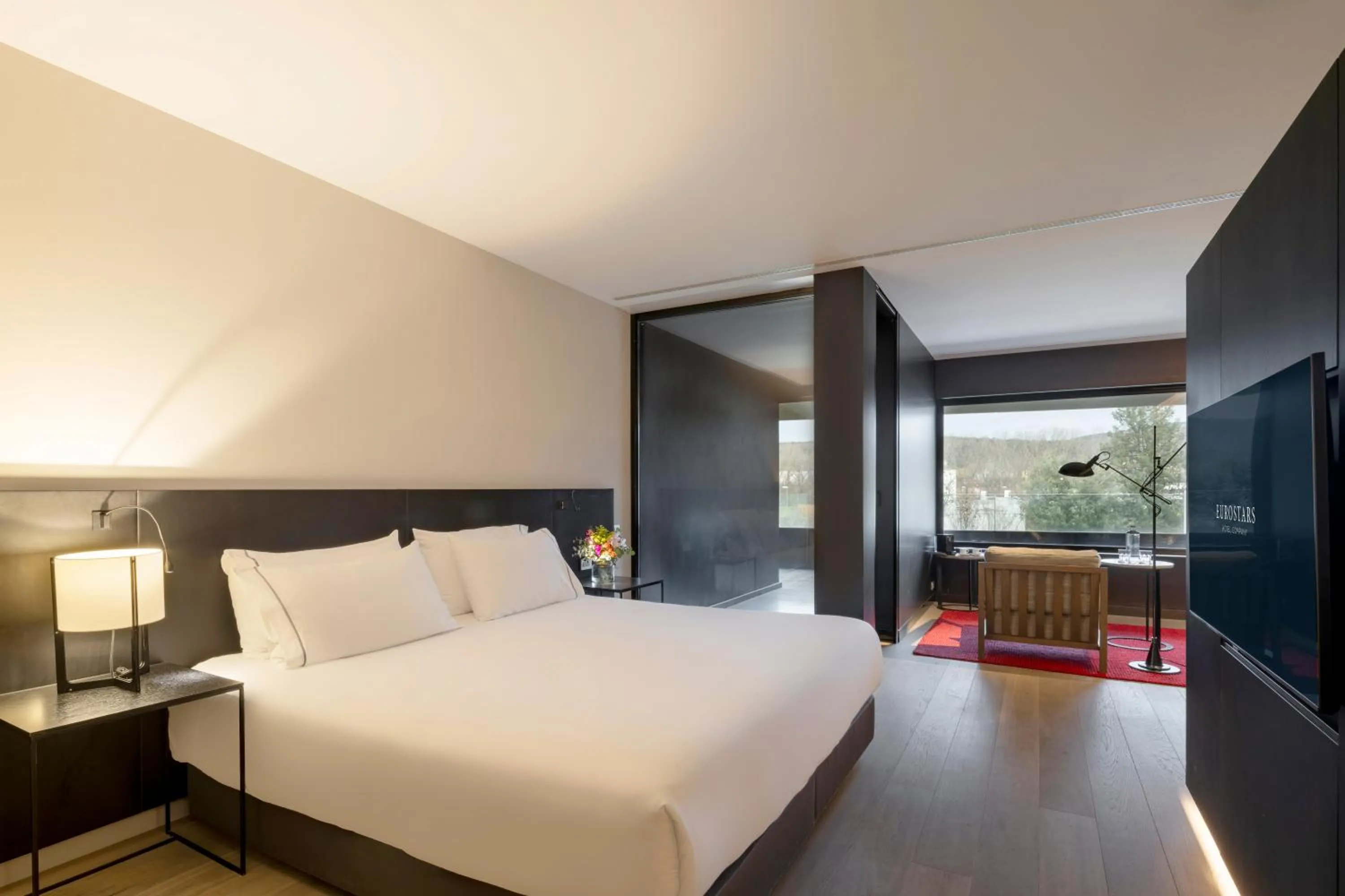 Bed in Eurostars Pamplona