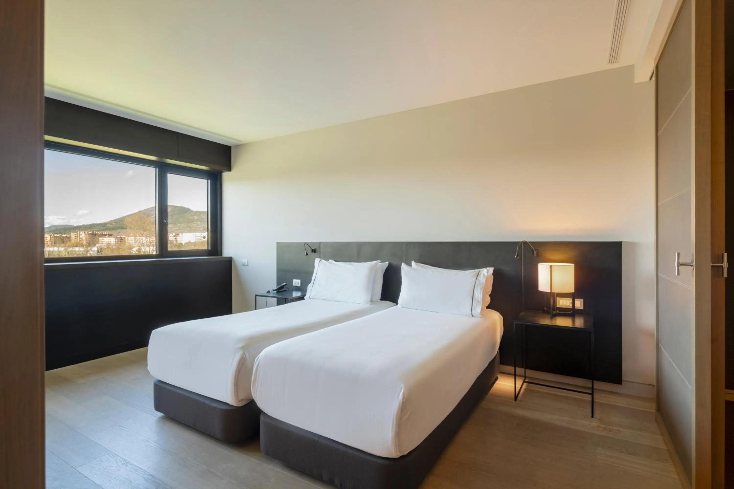 Bed in Eurostars Pamplona