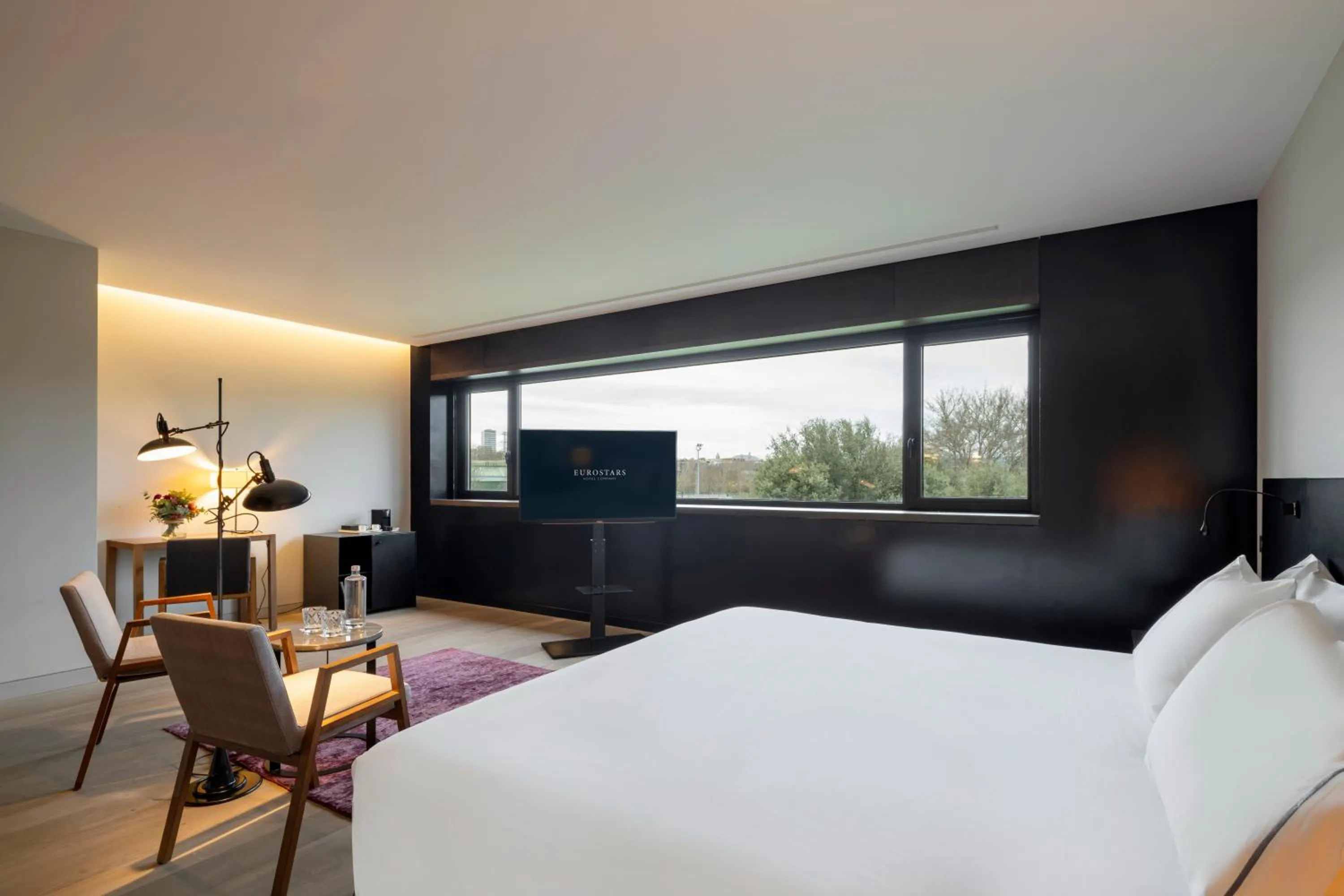 Bed in Eurostars Pamplona