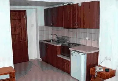Kitchen or kitchenette in Aria Hotel Samos Town