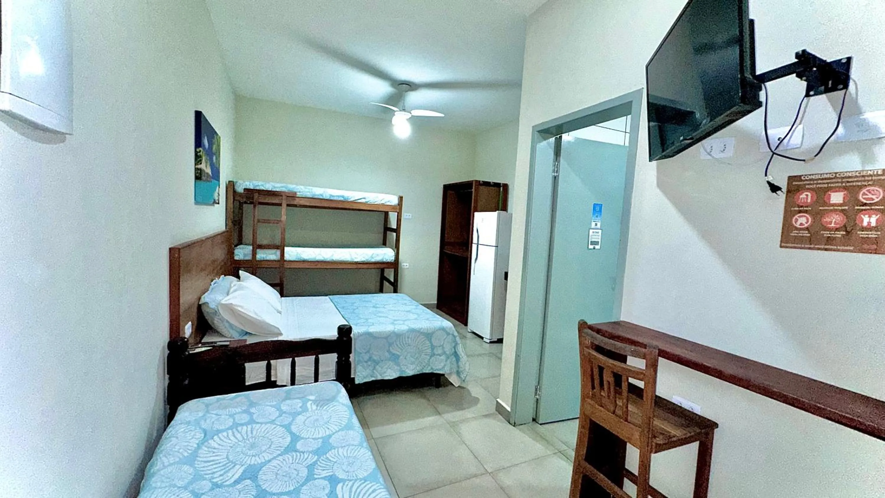 Bed in Pousada Praia Grande