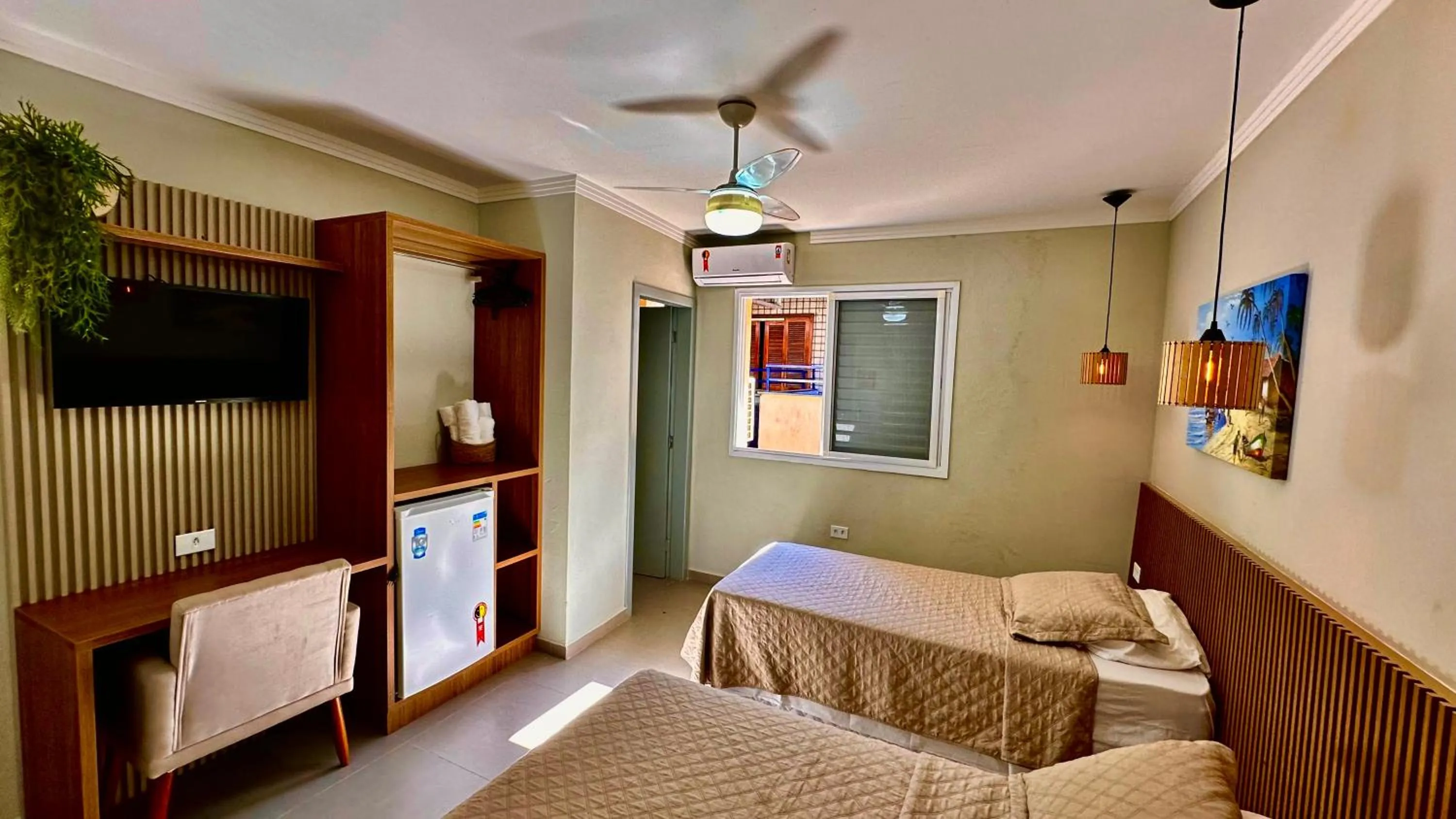 Bed in Pousada Praia Grande