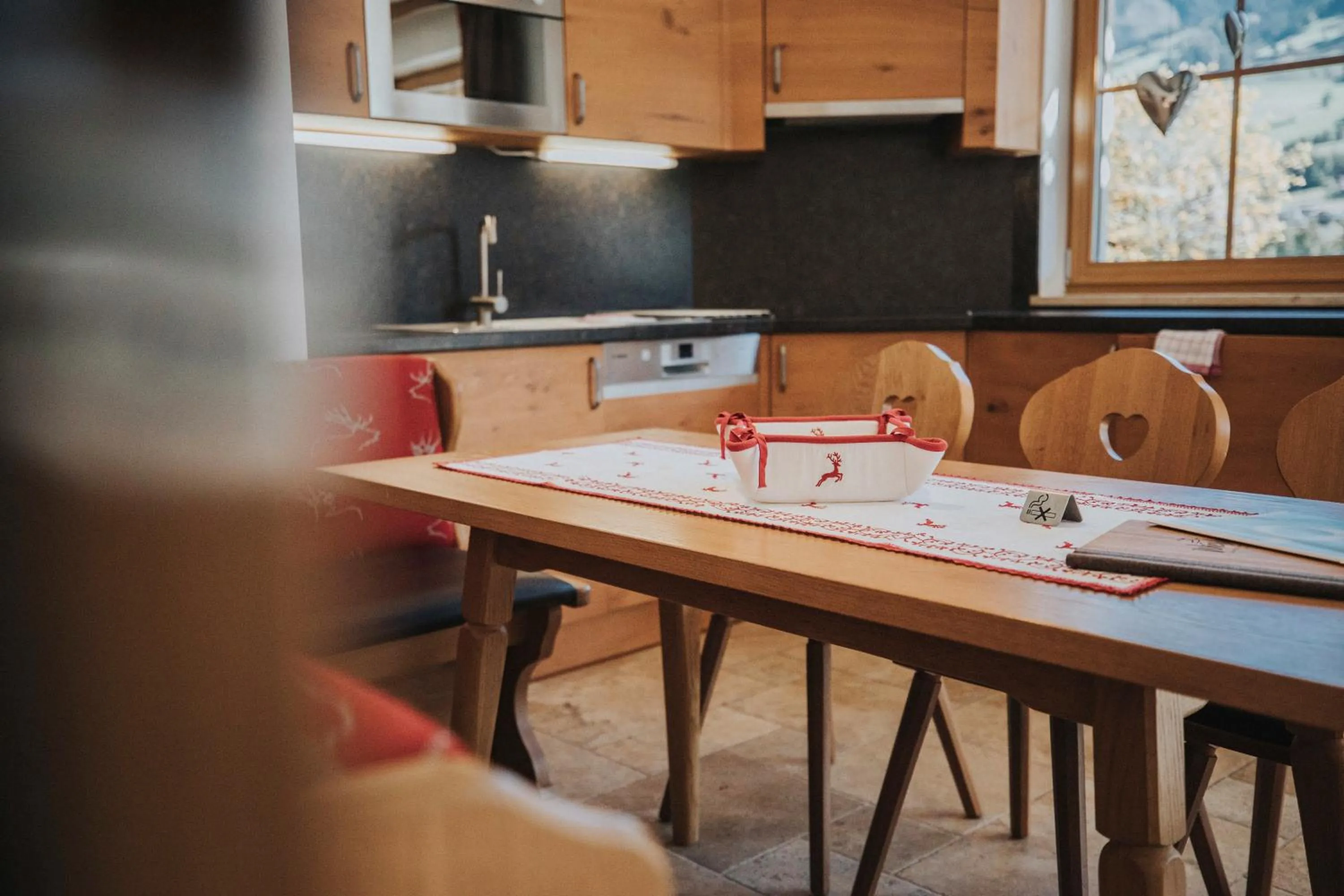 Kitchen or kitchenette in Appartements Wieshof