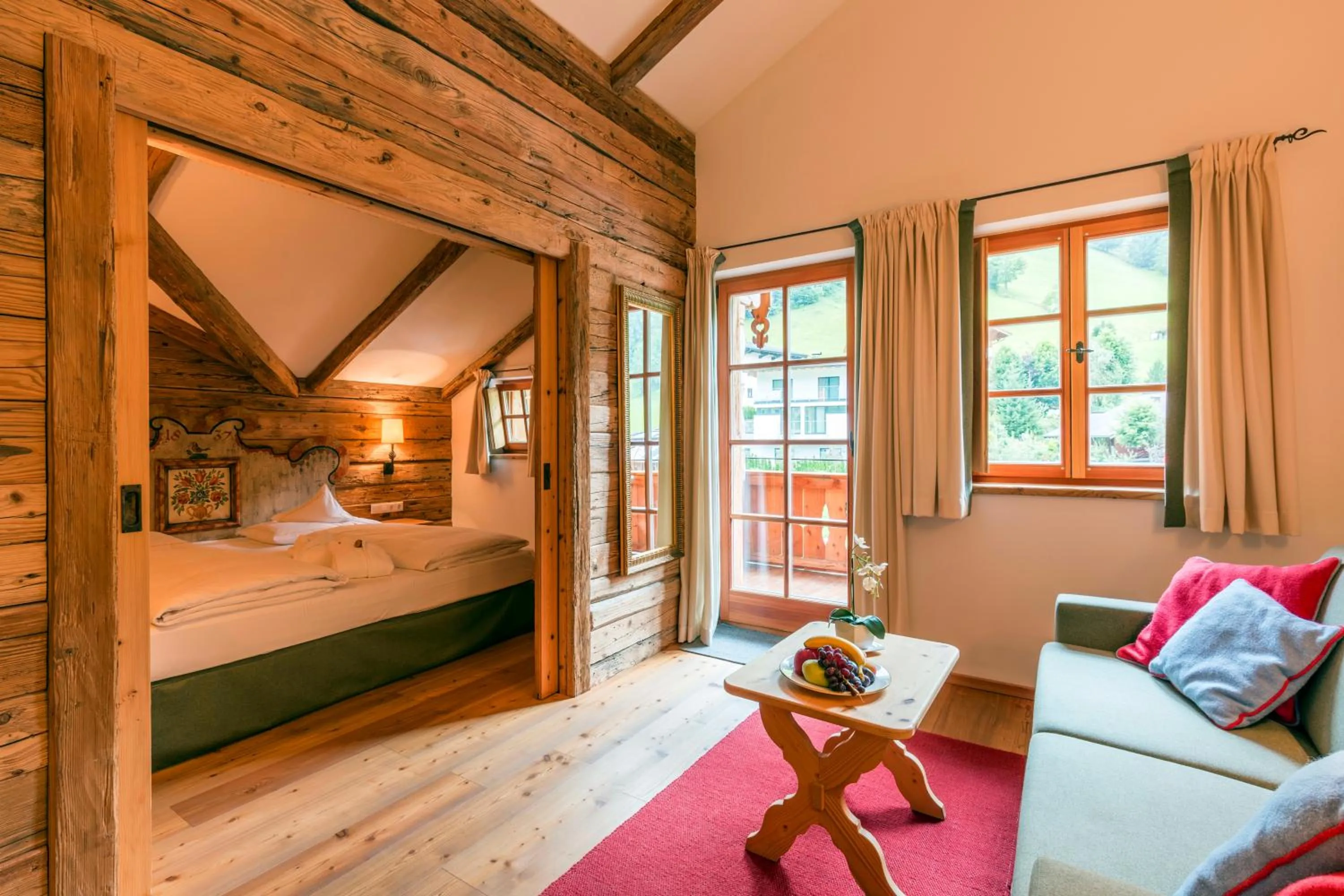 Photo of the whole room, Bed in Grossarler Hof Superior